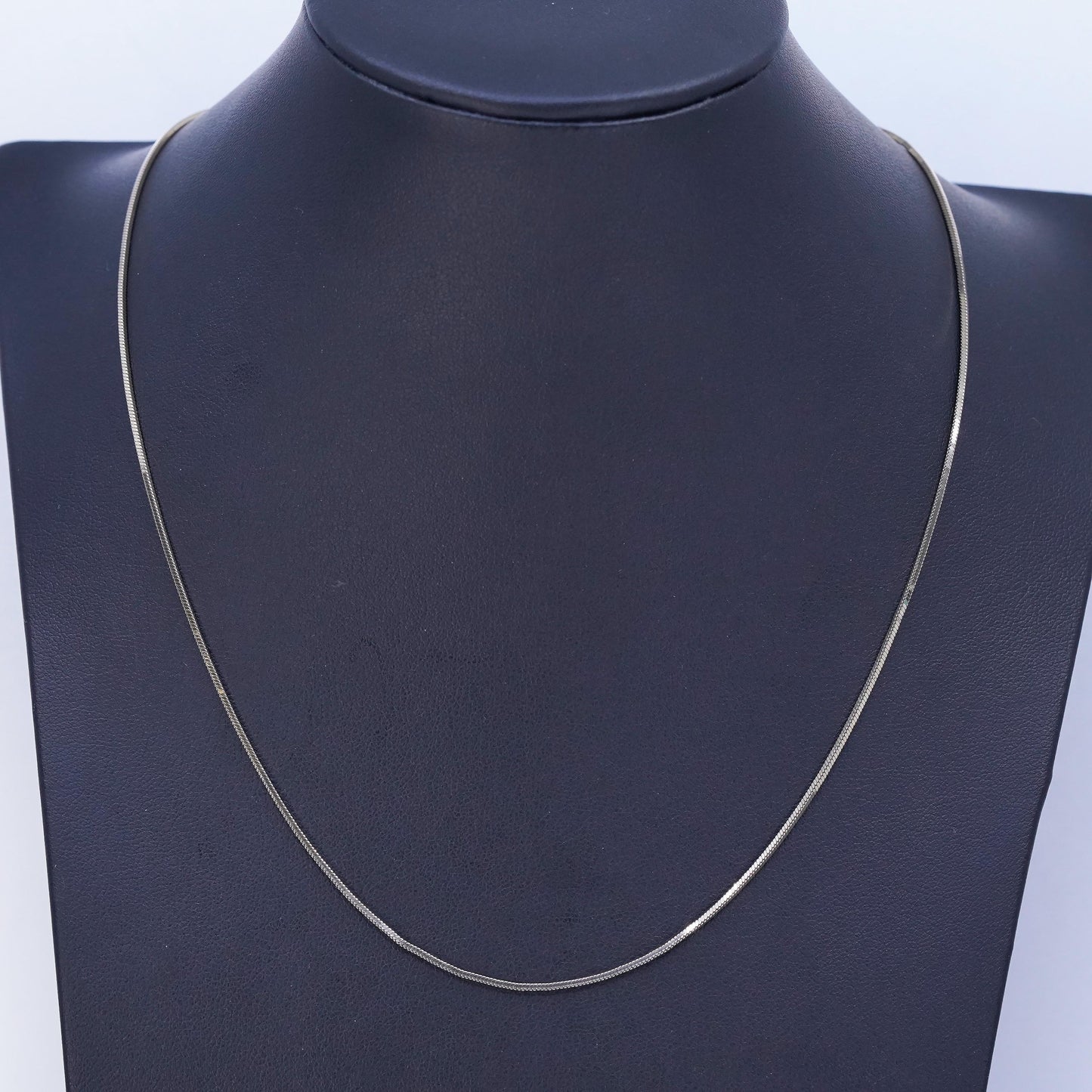 18”, Italian Danecraft vermeil gold Sterling 925 silver square snake necklace