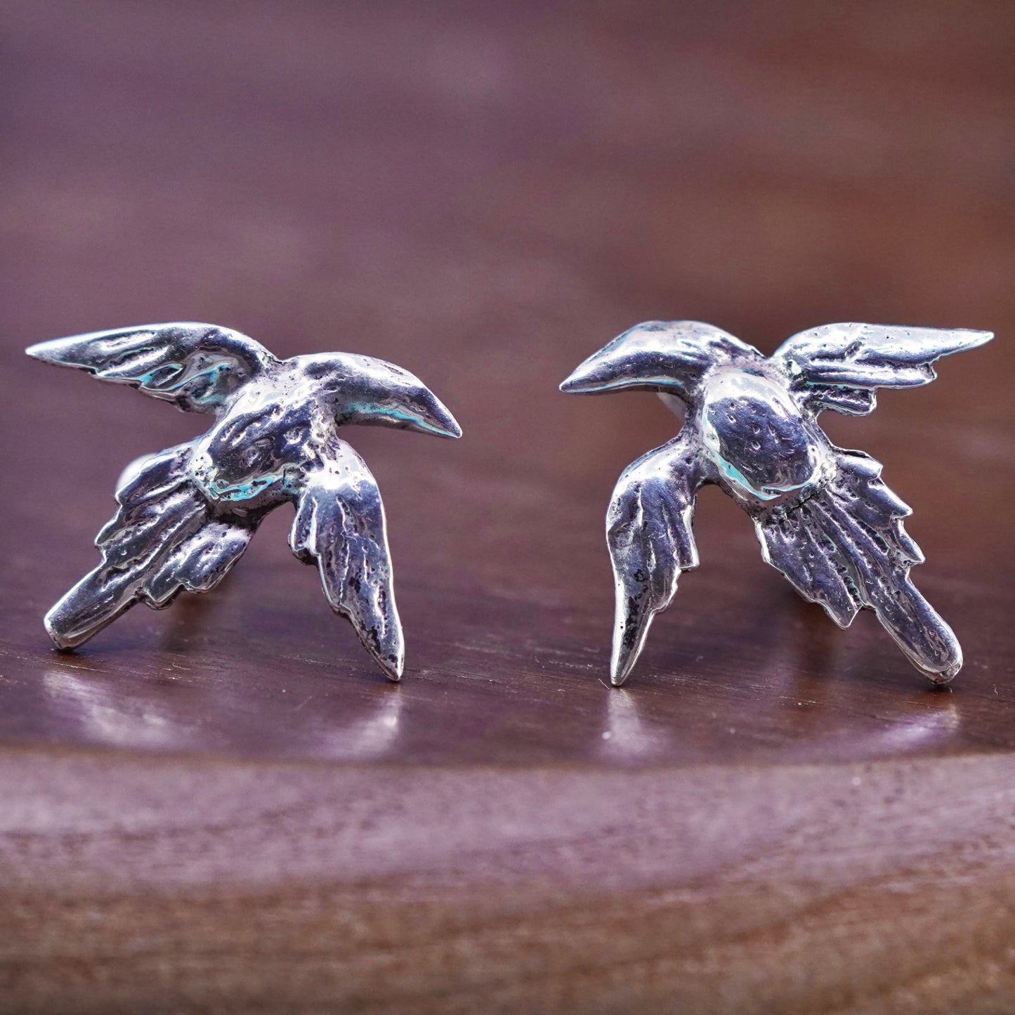 Vintage taxco Sterling silver screw back earrings, 925 dandelion