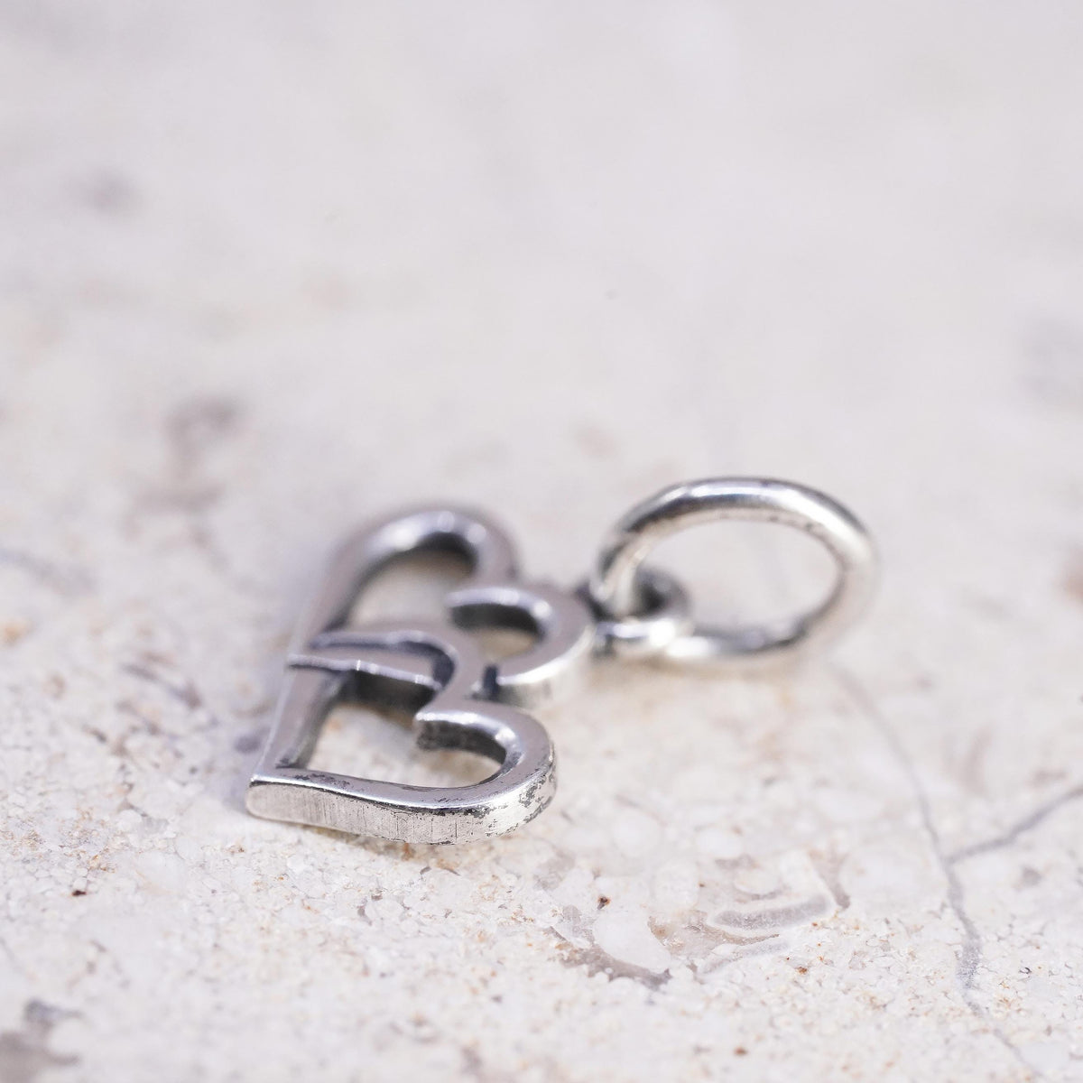 Vintage Retired James Avery sterling silver pendant, 925 linked hearts charm