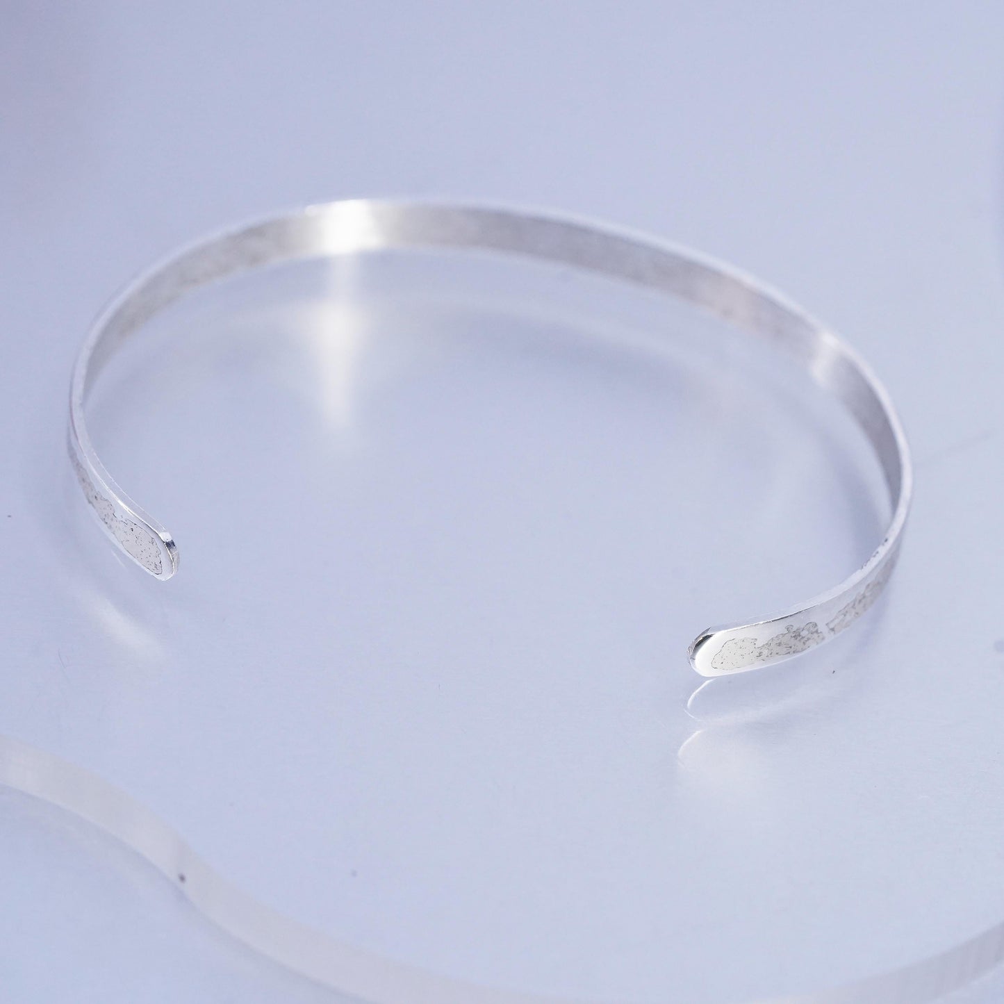 6.5", Sterling 925 silver bracelet, quote cuff god, all things are possible