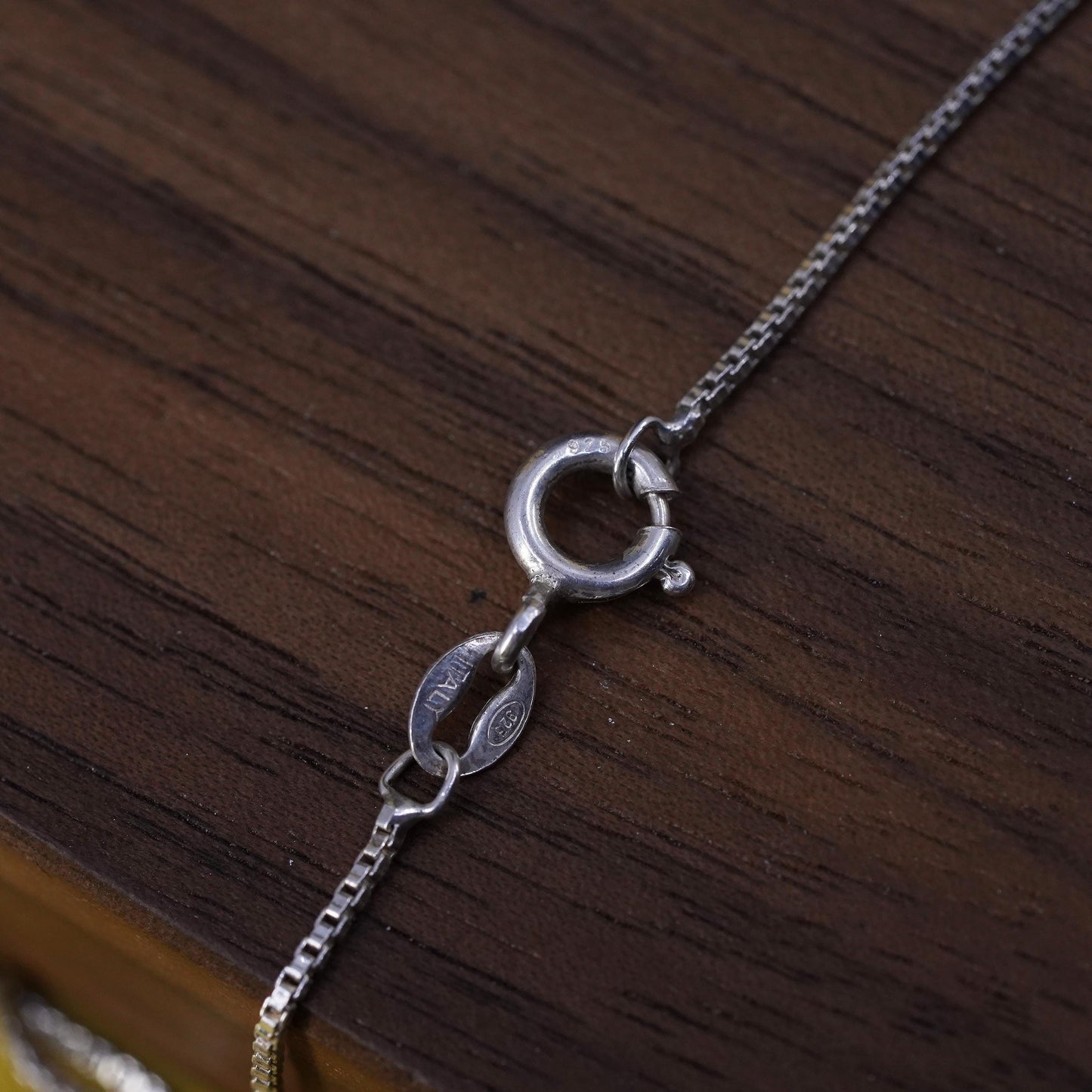20”, 1mm, vintage Italy Sterling silver box chain, Italy 925 necklace