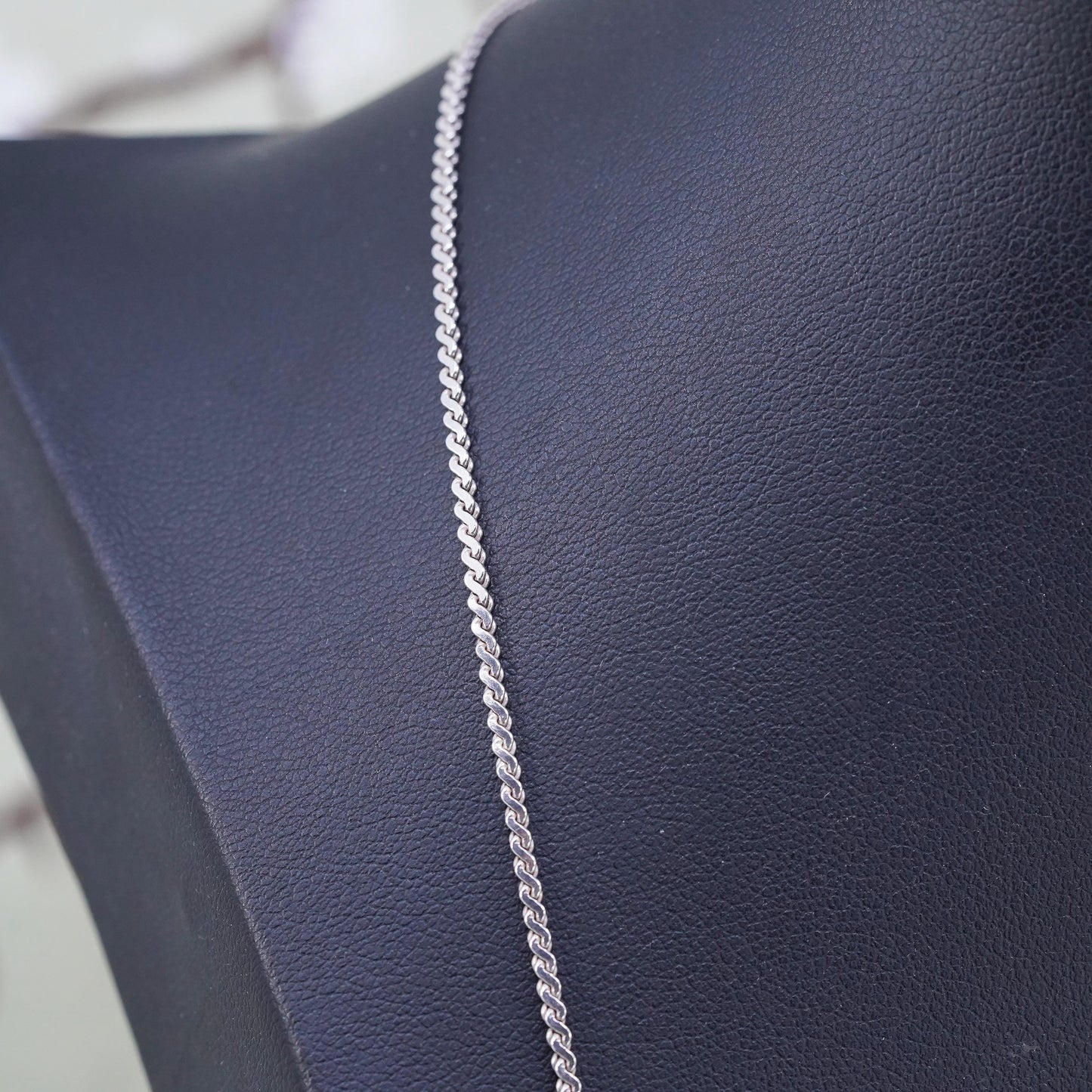 24” 2mm, Vintage sterling silver Italy 925 s link chain, sterling silver necklace