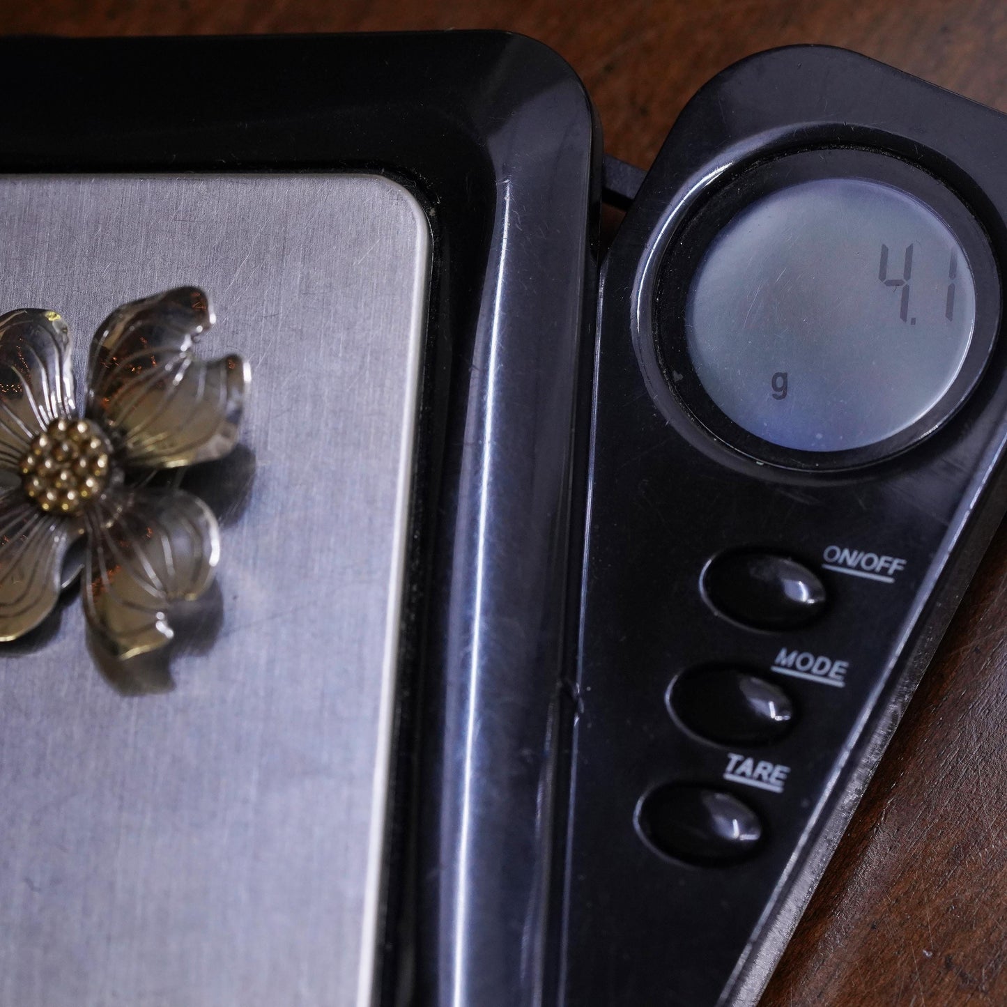 southwestern sterling silver single earring, 925 silver dogwood flower clip on