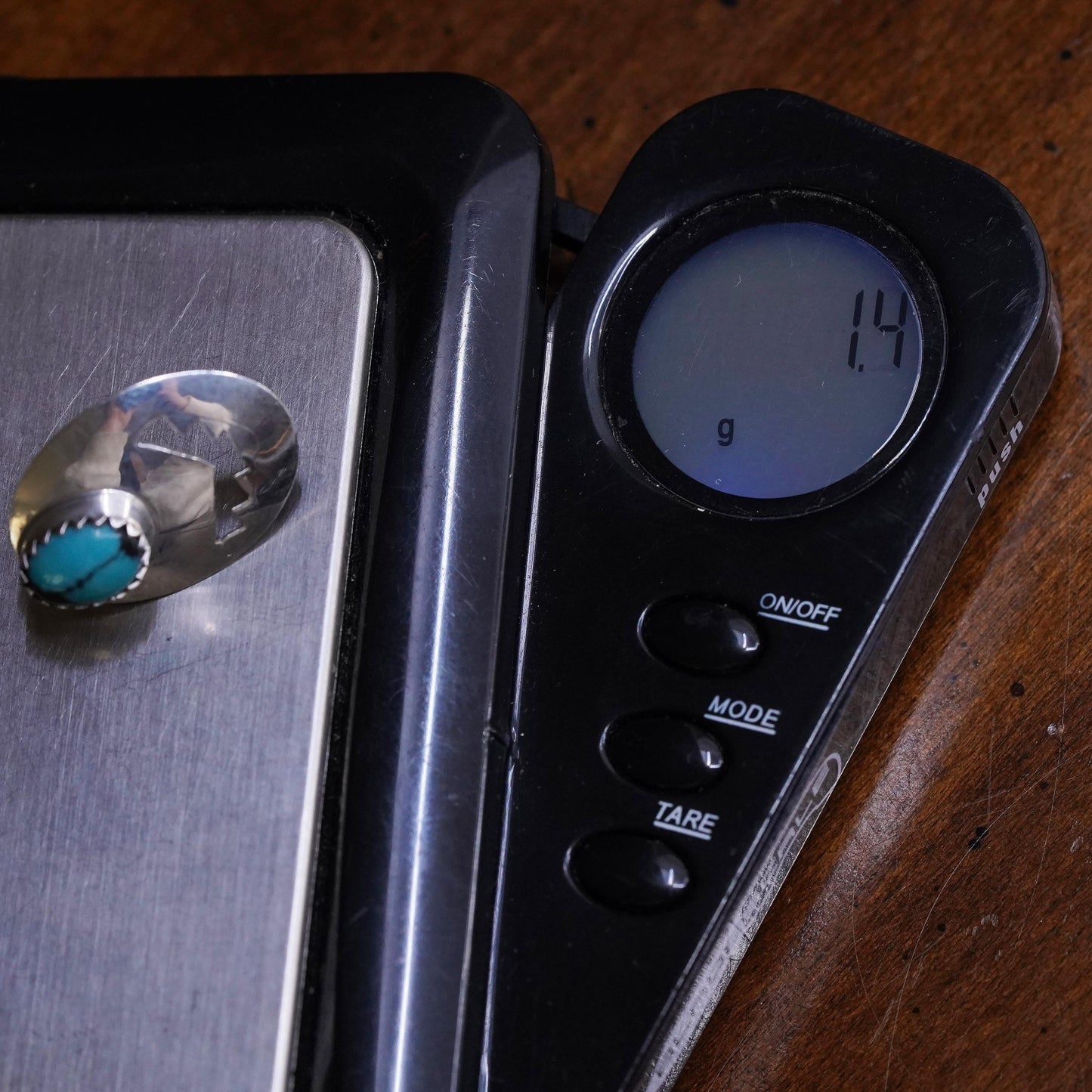 Vintage southwestern Sterling 925 silver stud with turquoise, single earring