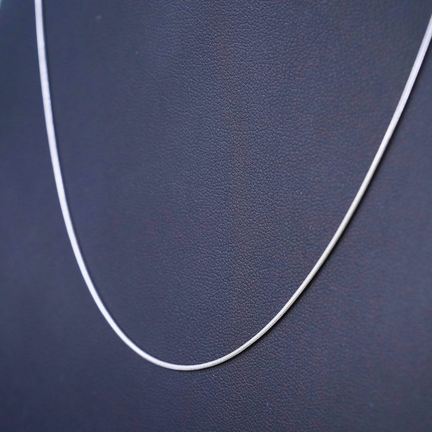 18”, 1mm, Vintage sterling silver snake chain, Italy 925 necklace