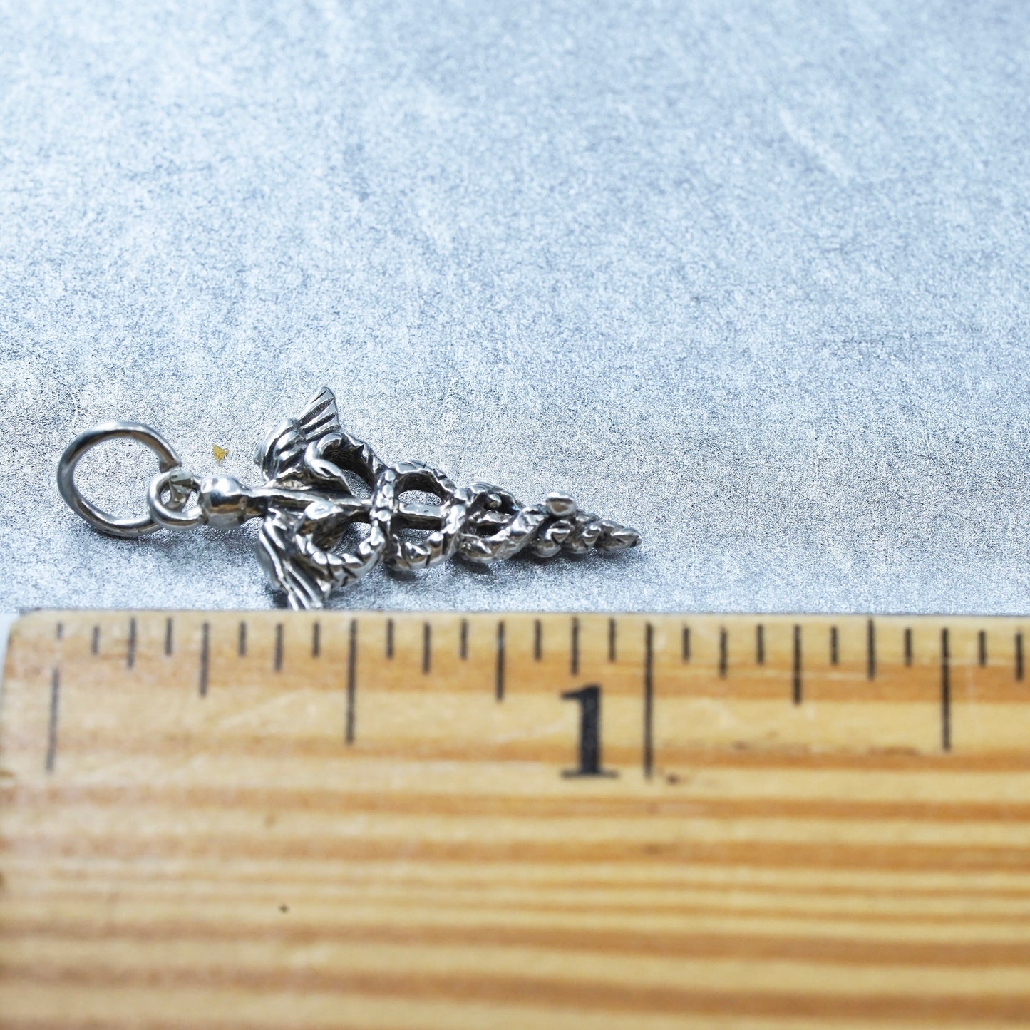 vintage Beau sterling 925 silver relief RN registered nurse tag pendant