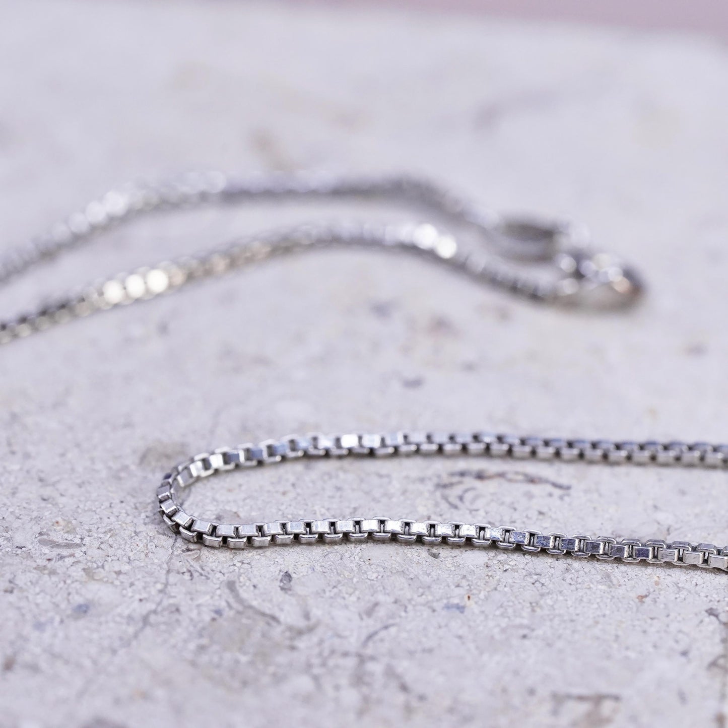30”, 1.6mm, vintage Sterling silver handmade necklace, 925 box chain