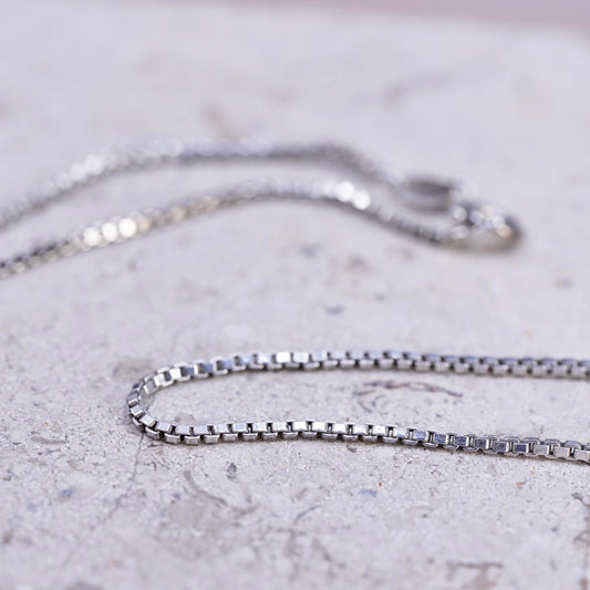 30”, 1.6mm, vintage Sterling silver handmade necklace, 925 box chain