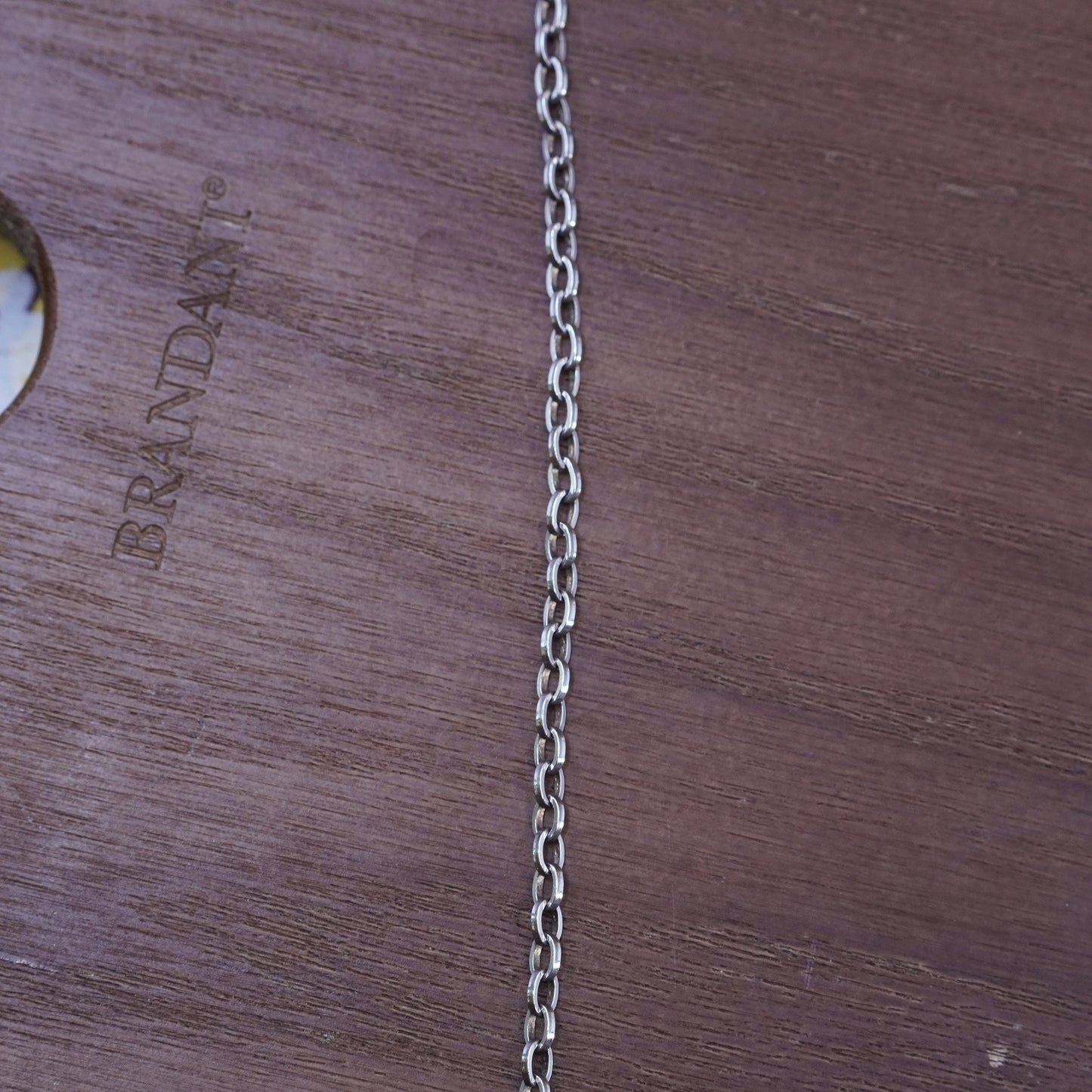 22” 3mm, vintage Sterling silver necklace, 925 oval link chain