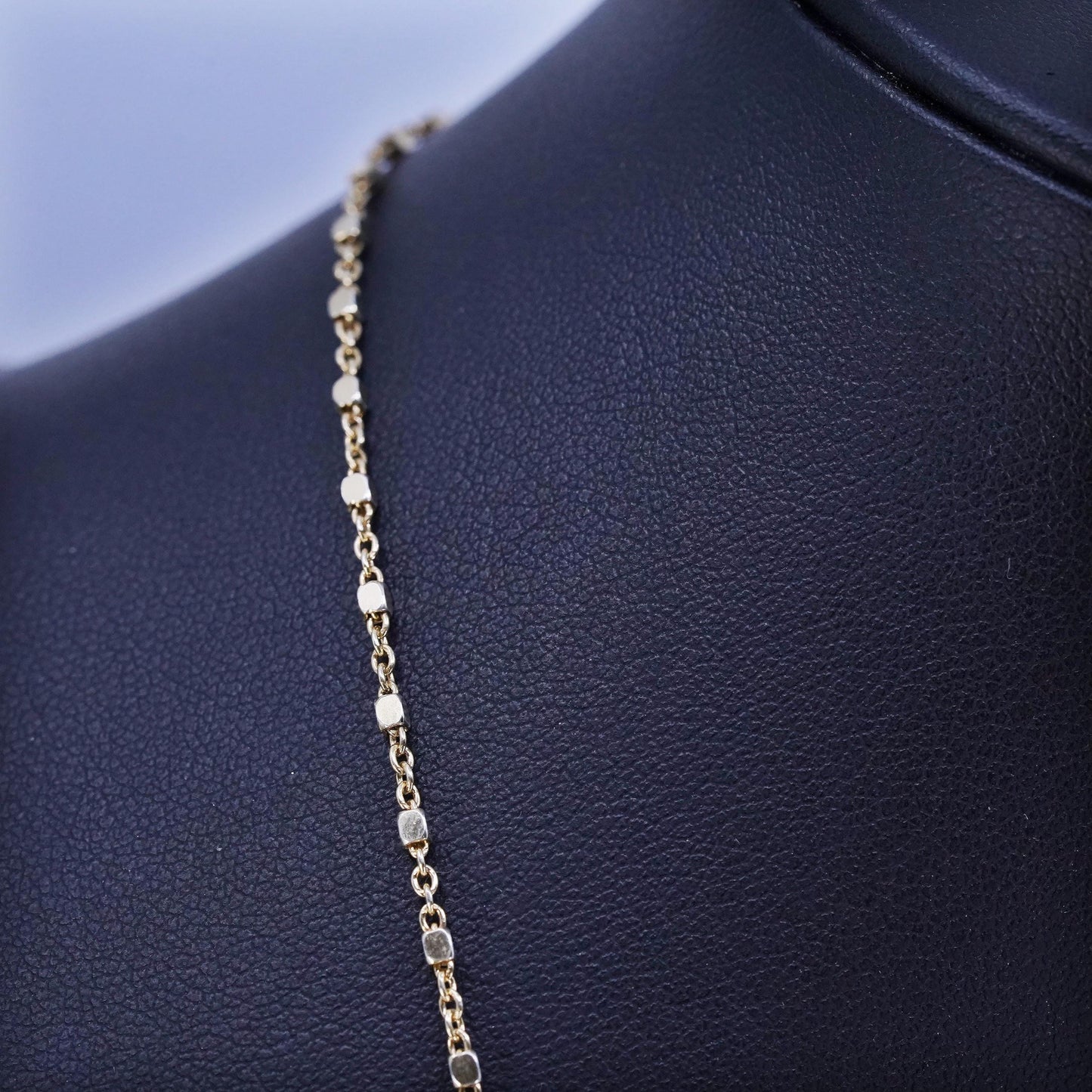 20” Italian Danecraft vermeil gold over Sterling 925 silver bead chain necklace