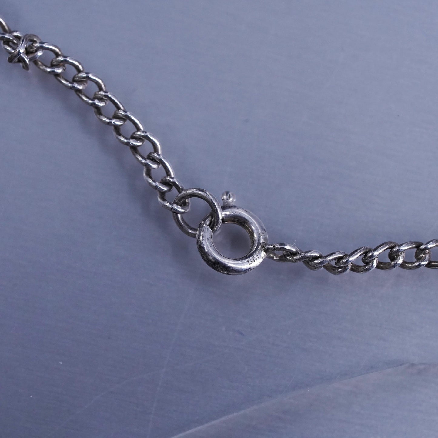 16” 3mm, vintage Sterling 925 silver handmade curb chain necklace