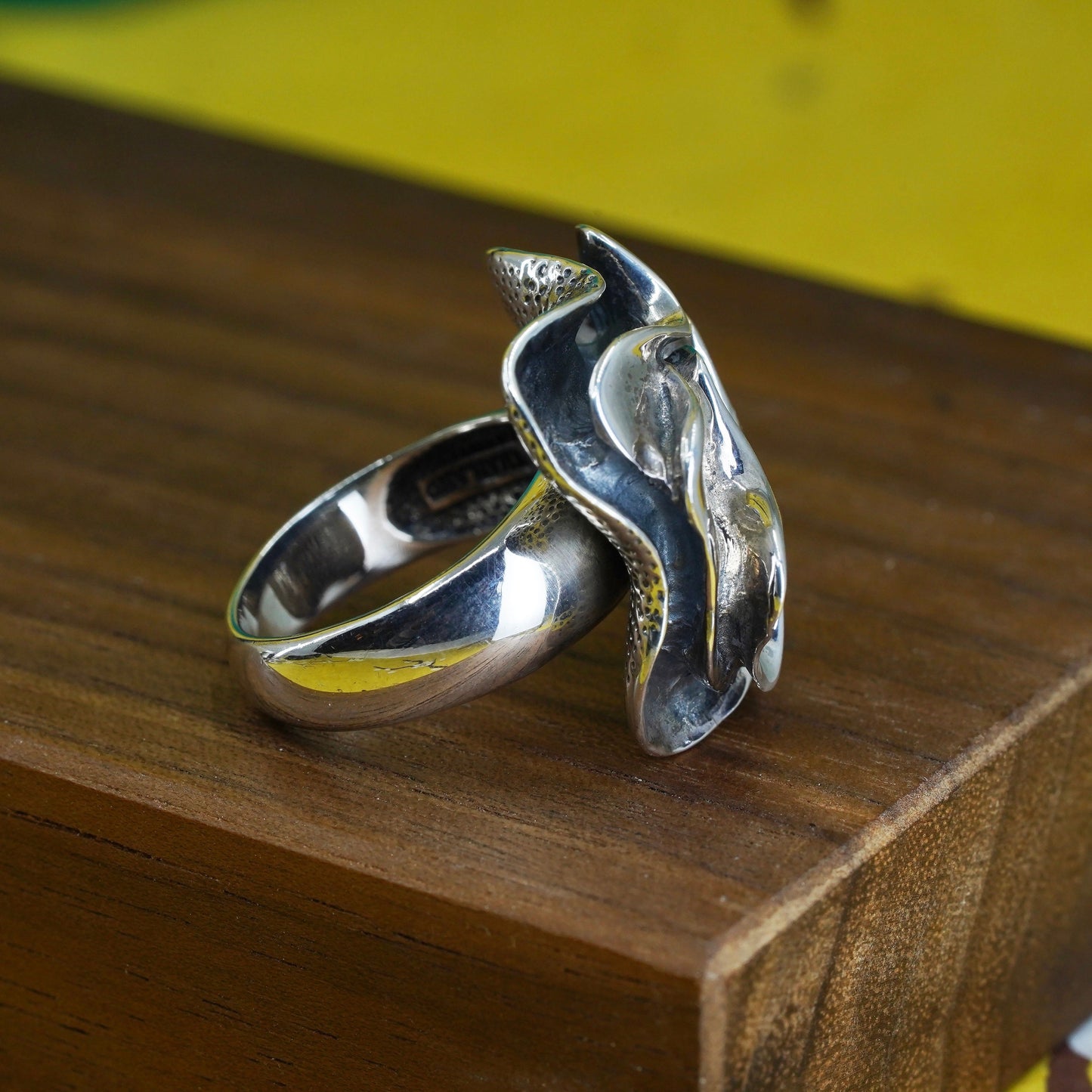 Size 6, Silpada sterling 925 silver handmade Freeform floral statement ring
