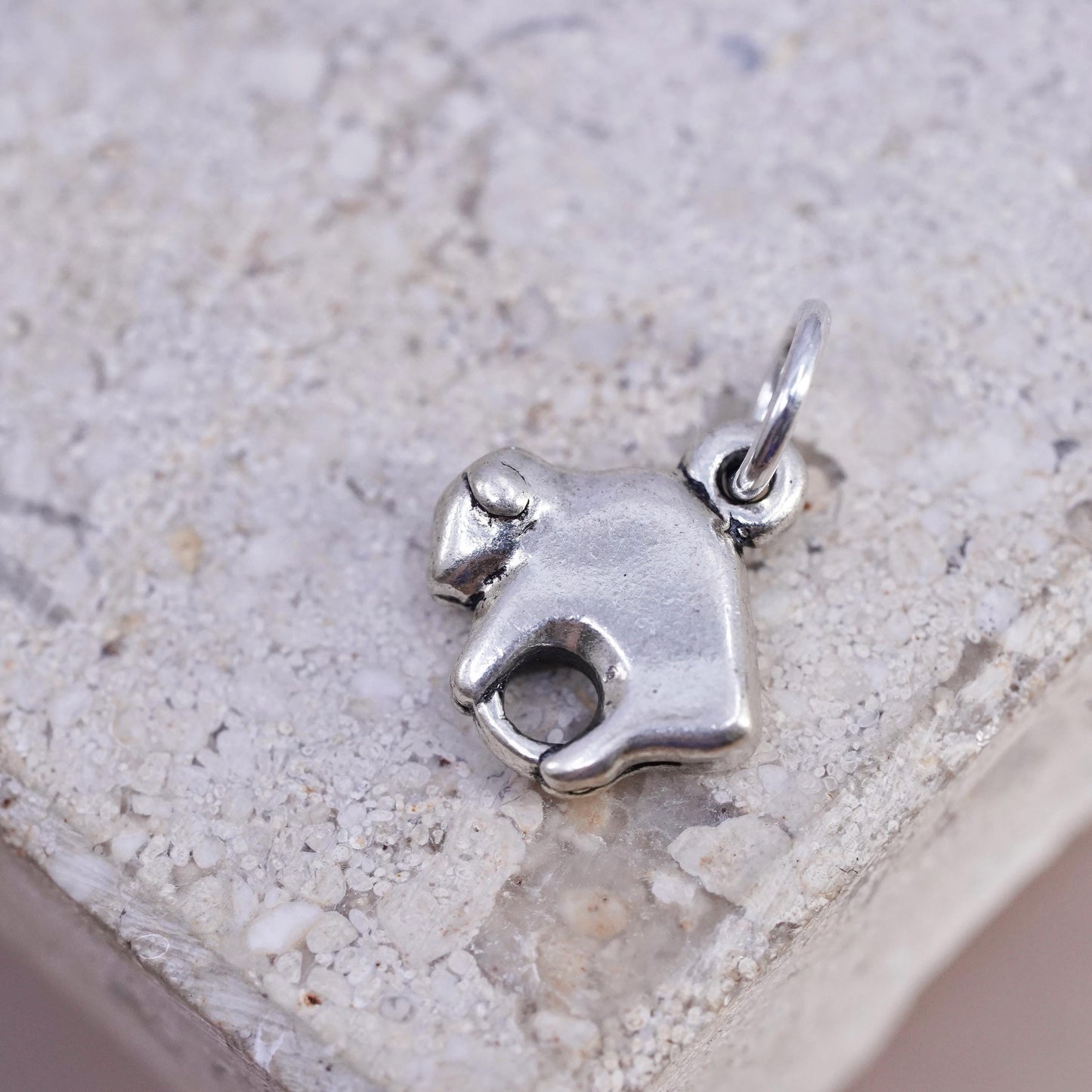Sterling Silver Elephant Charm Pendant, Totem Charm, Safari Animal Jewelry