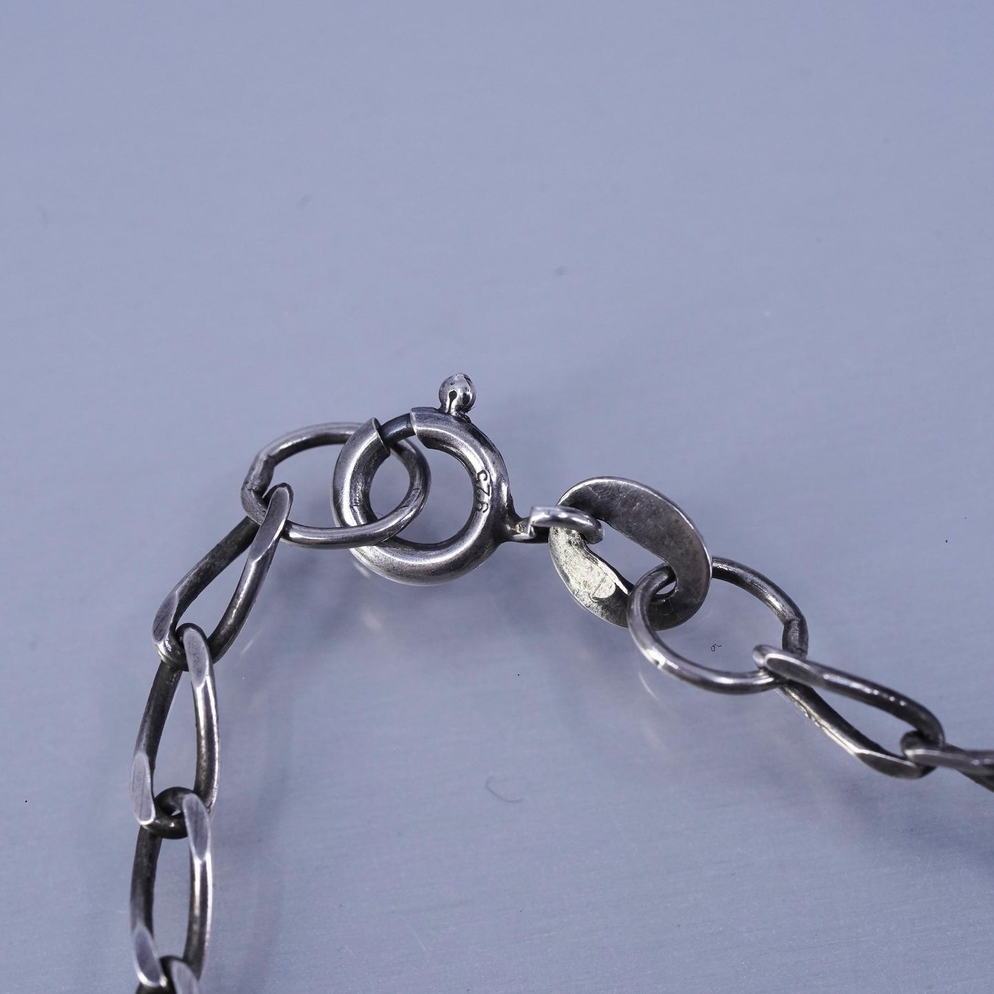 24” 3mm, vintage Mexico Sterling 925 silver curb chain necklace