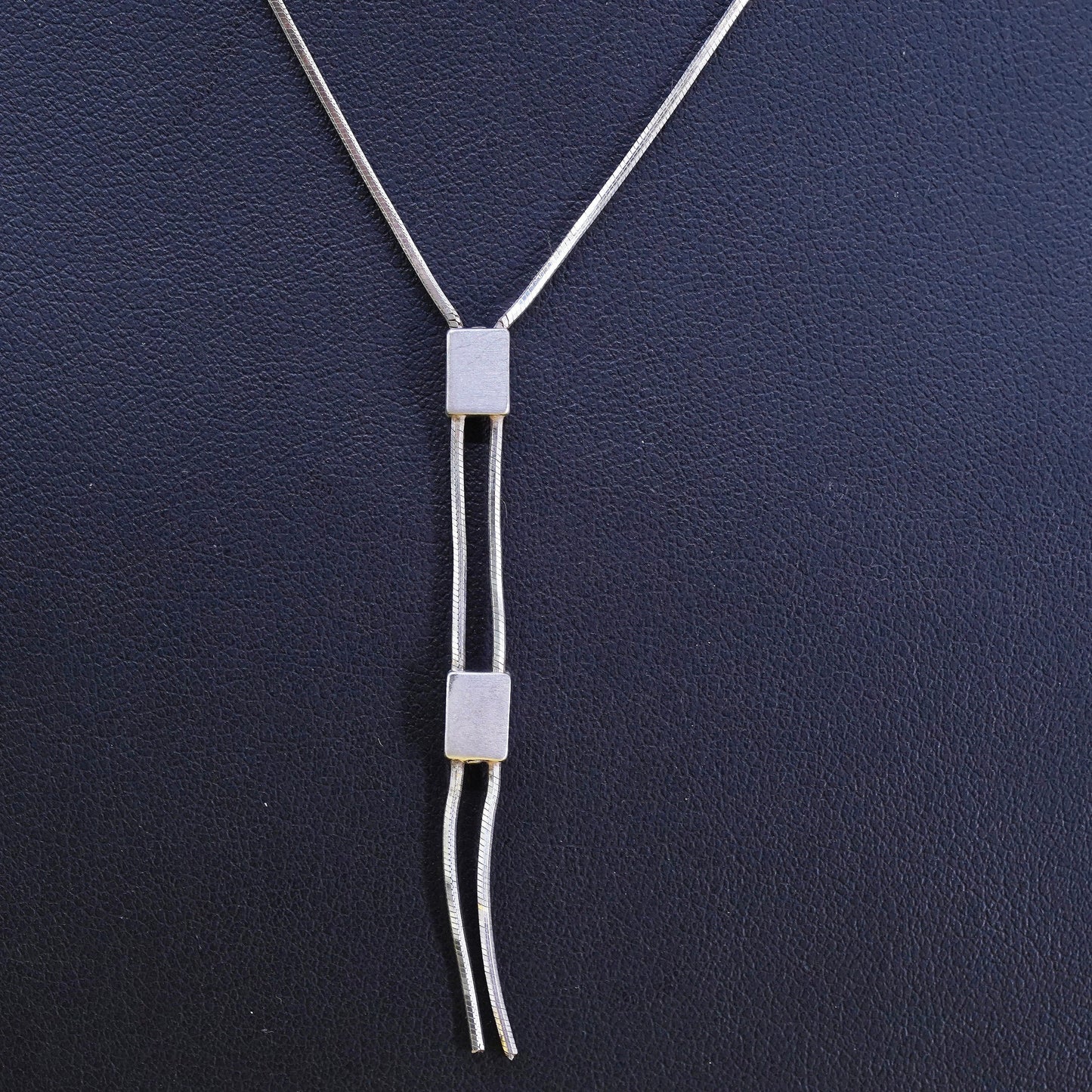 16" 1mm, vintage sterling silver snake chain, Italy 925 necklace