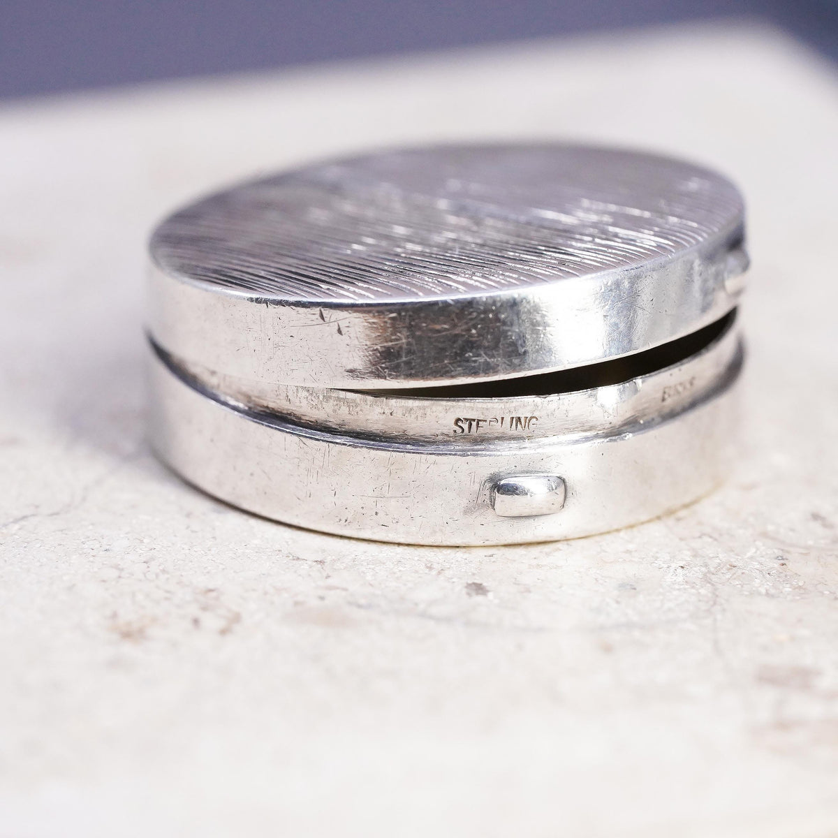 Vintage Birks sterling 925 Silver gift box Pendant, 925 silver jewelry box