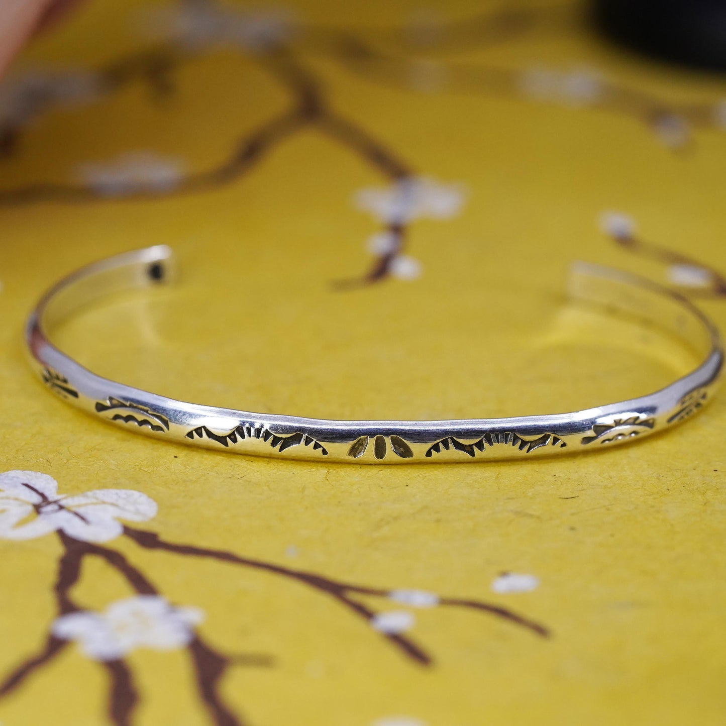 7", Vintage Arnold Maloney Sterling silver bracelet, southwestern 925 cuff