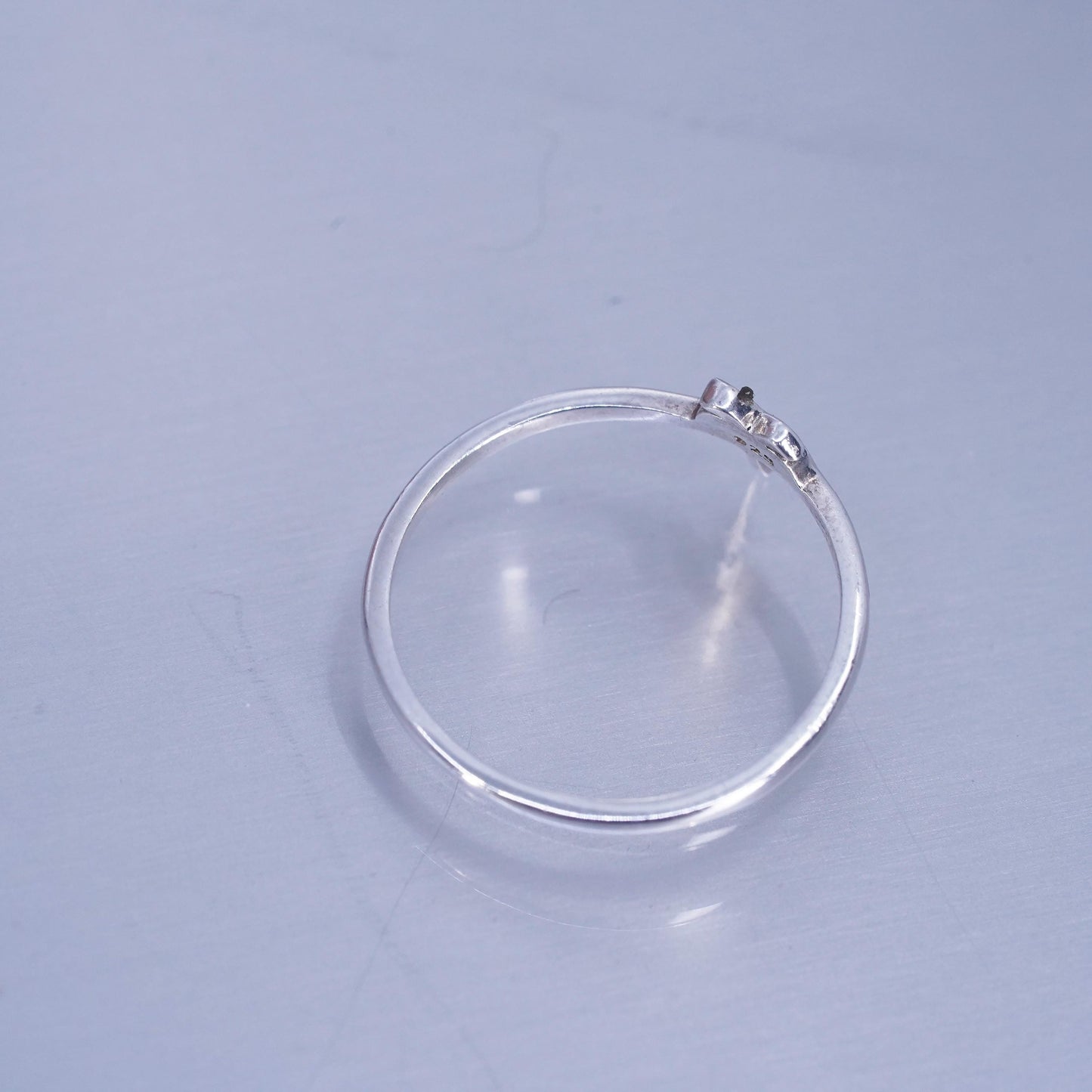 Size 7.25, Vintage Sterling 925 silver handmade palm tree ring