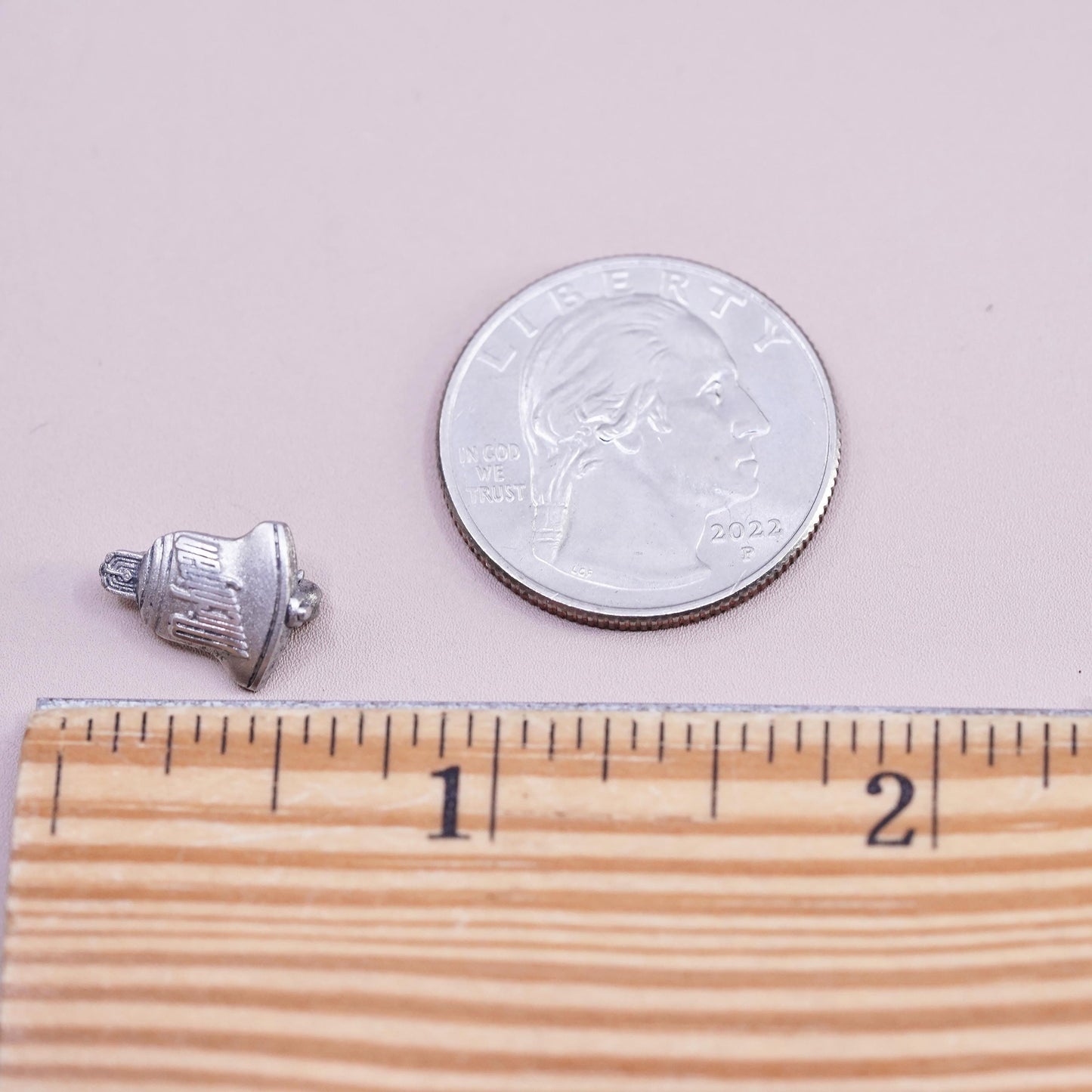 Vintage Sterling 925 Silver Michigan bell lapel pin