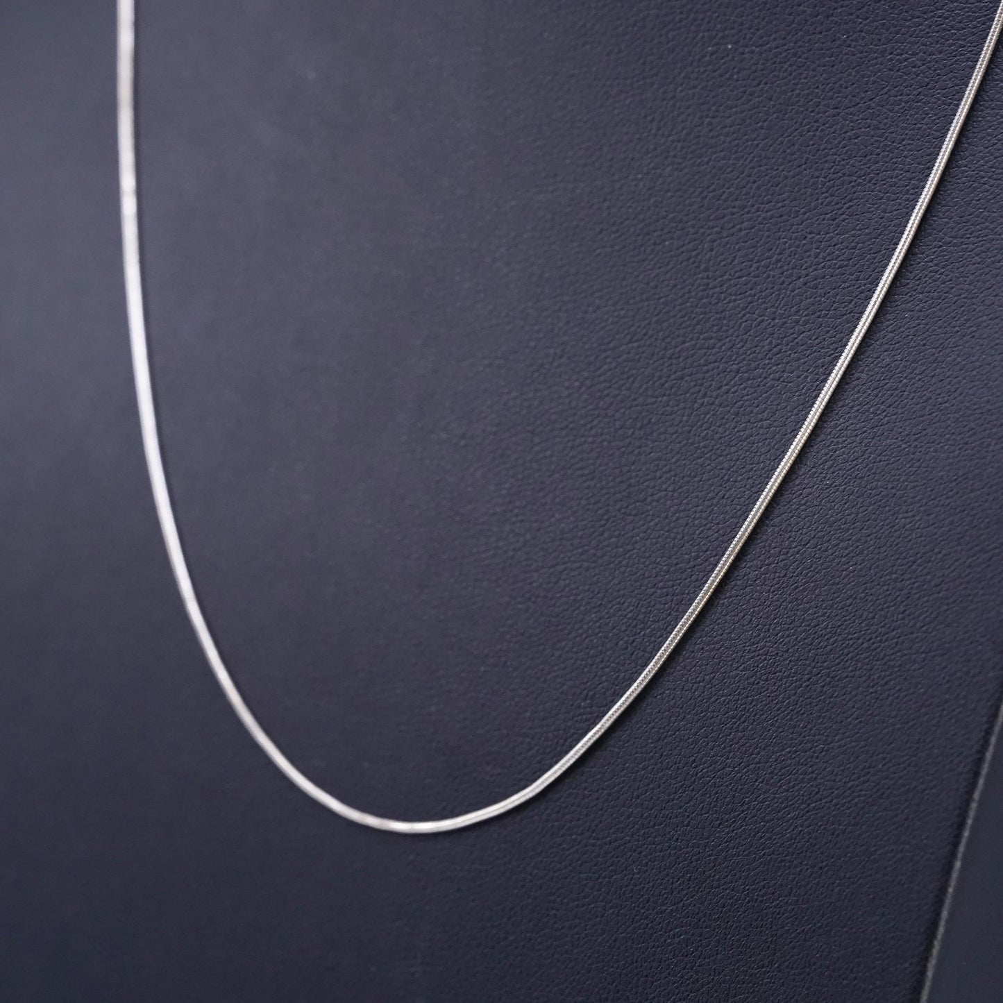 20” 1mm, vintage Italy Sterling 925 silver snake chain necklace