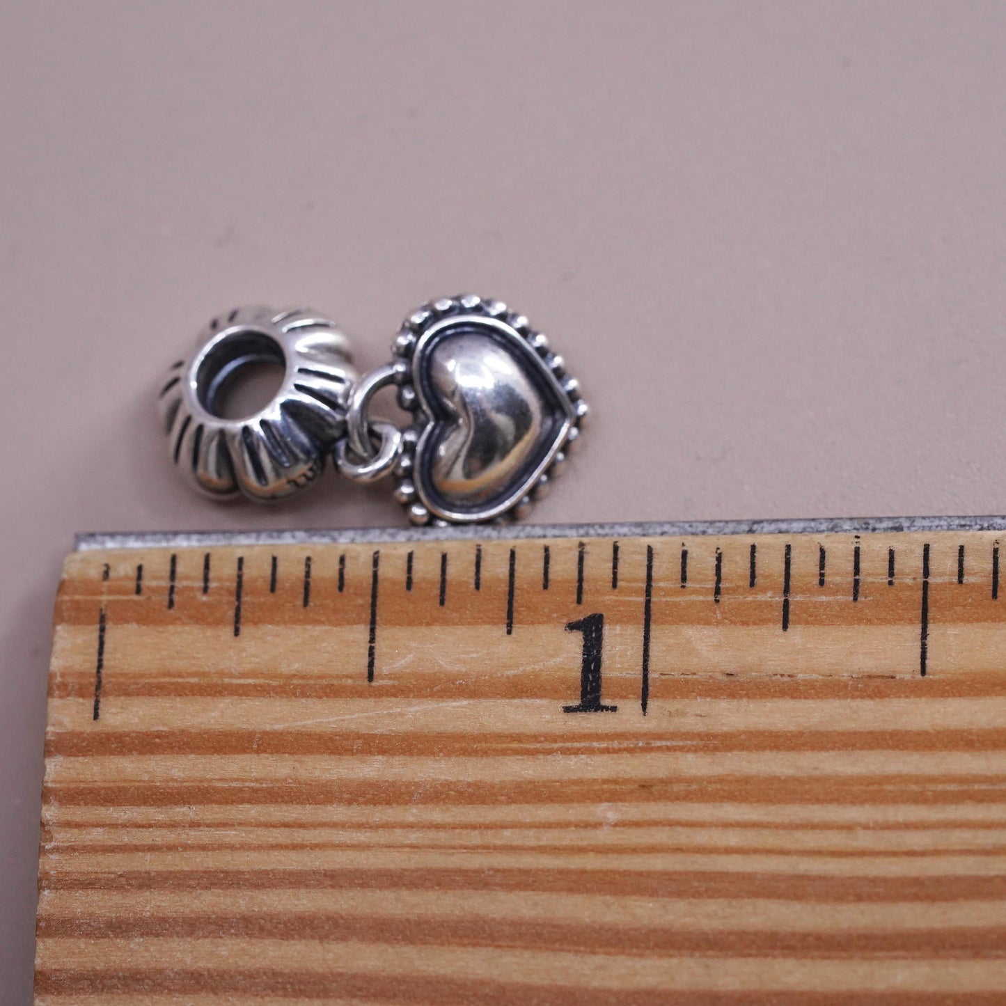 Vintage ALE sterling silver pendant, 925 heart charm embossed my special sister