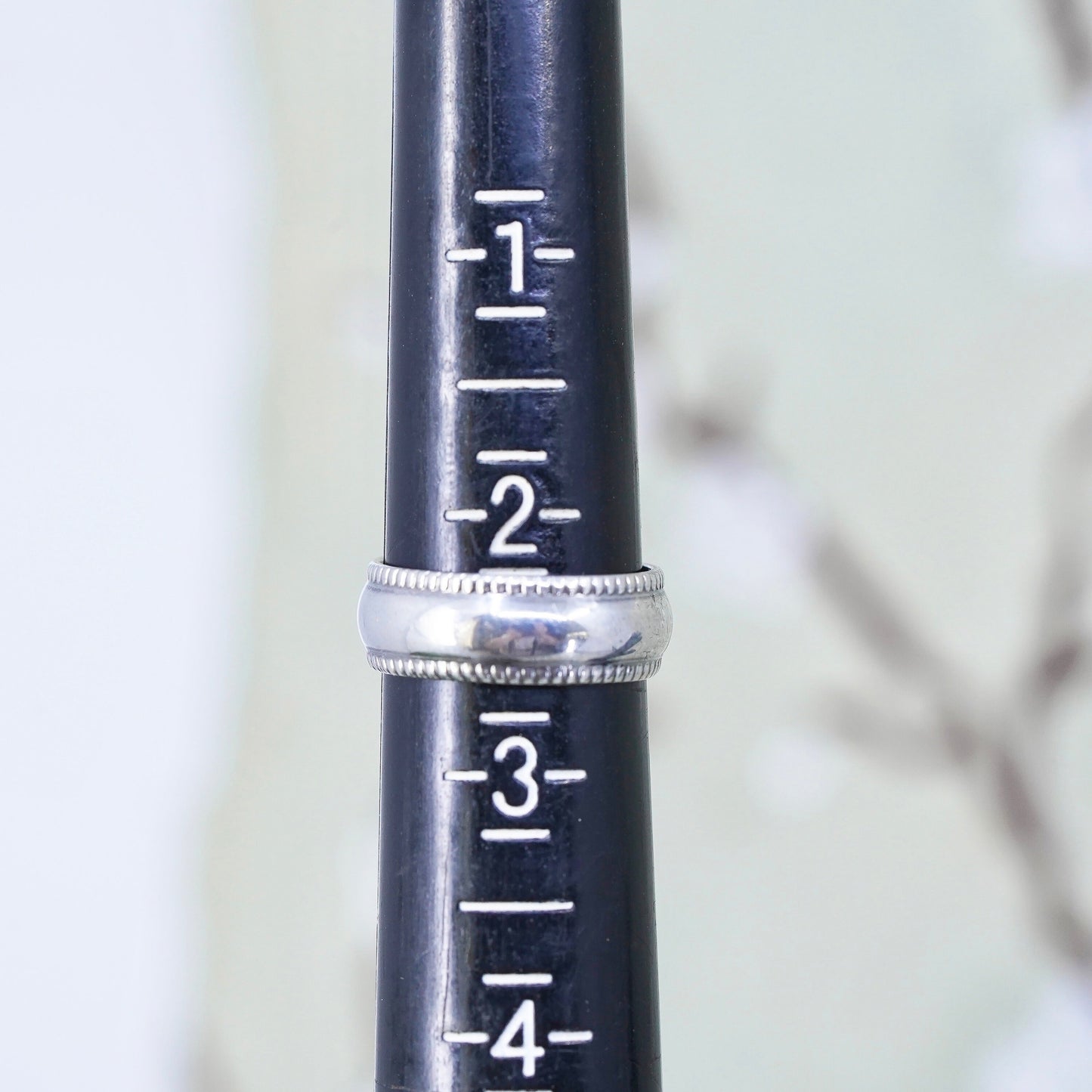 Size 2, vintage Sterling silver handmade pinky ring, 925 band