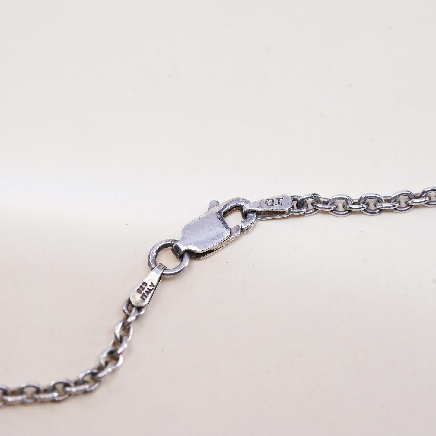 18" 2mm, vintage Sterling silver necklace, 925 circle chain,