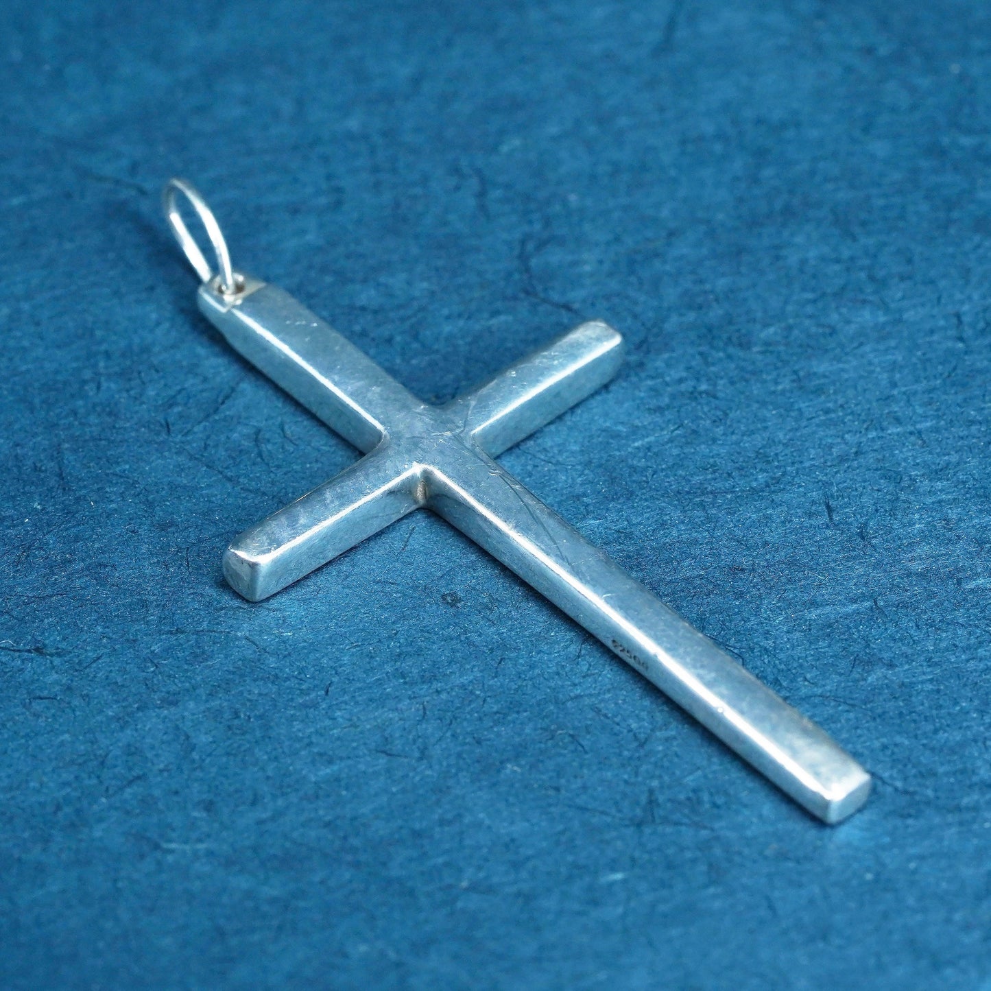 Vintage Sterling silver handmade charm, 925 silver cross pendant