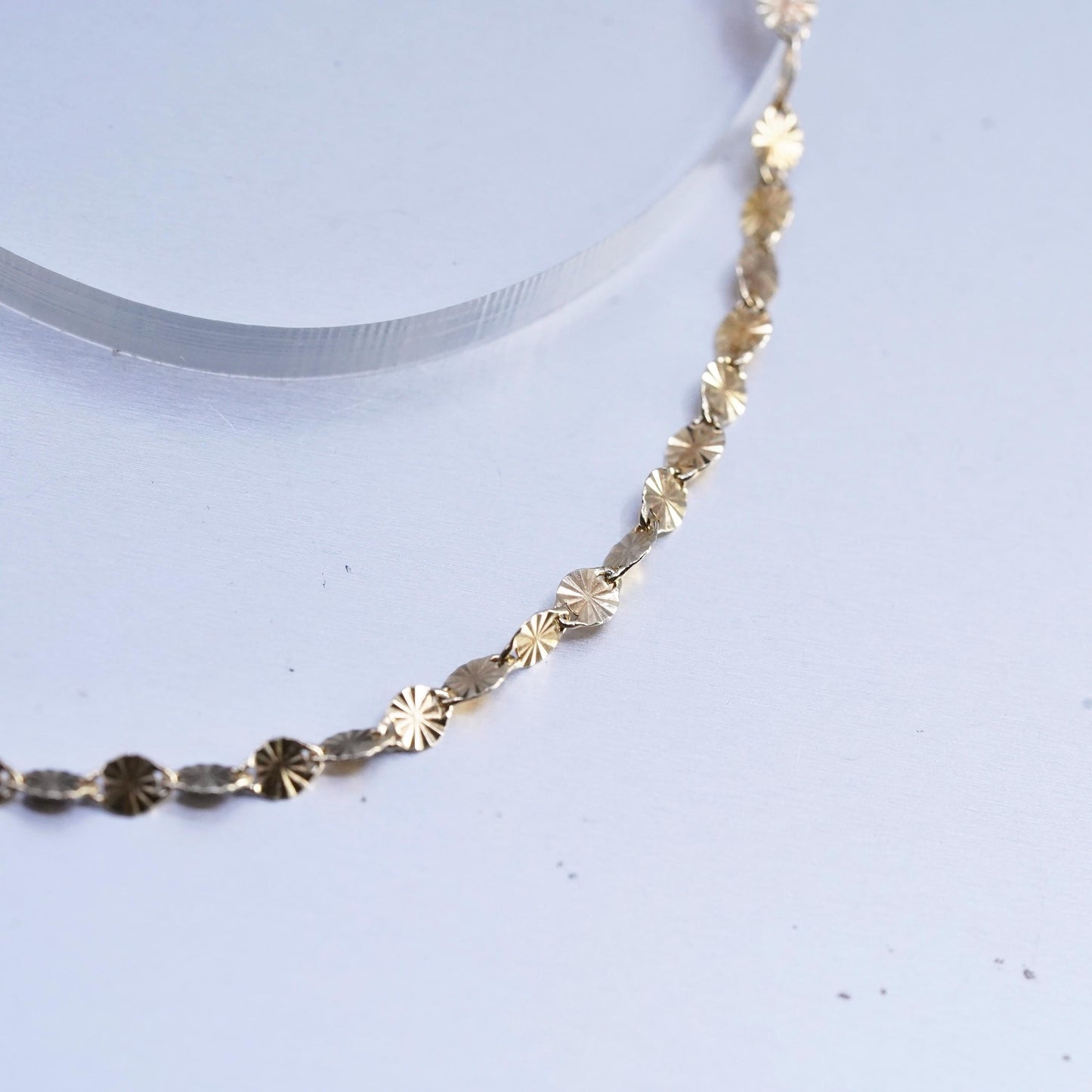 30" Italian Danecraft vermeil gold over Sterling 925 silver snowflake necklace