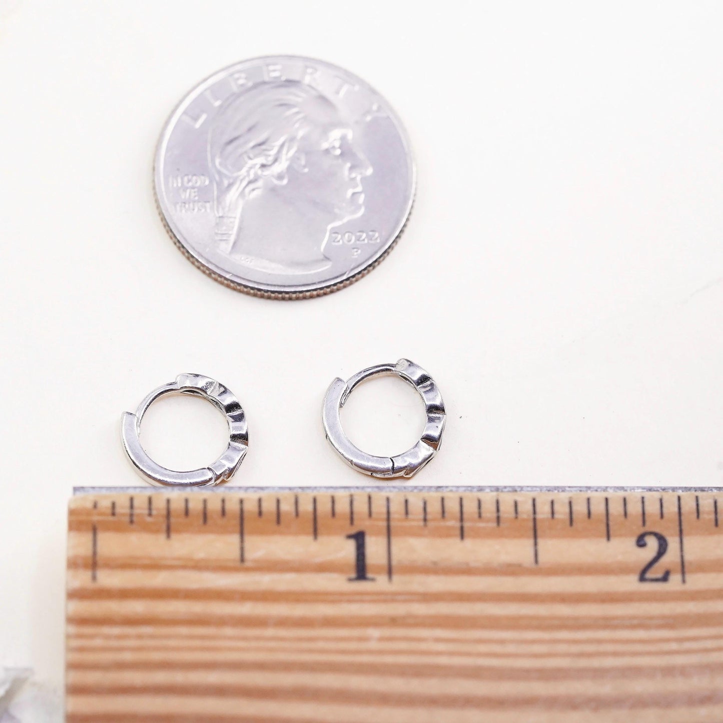11mm, Vintage SRS sterling silver loop earrings, fine 925 silver hoops amethyst