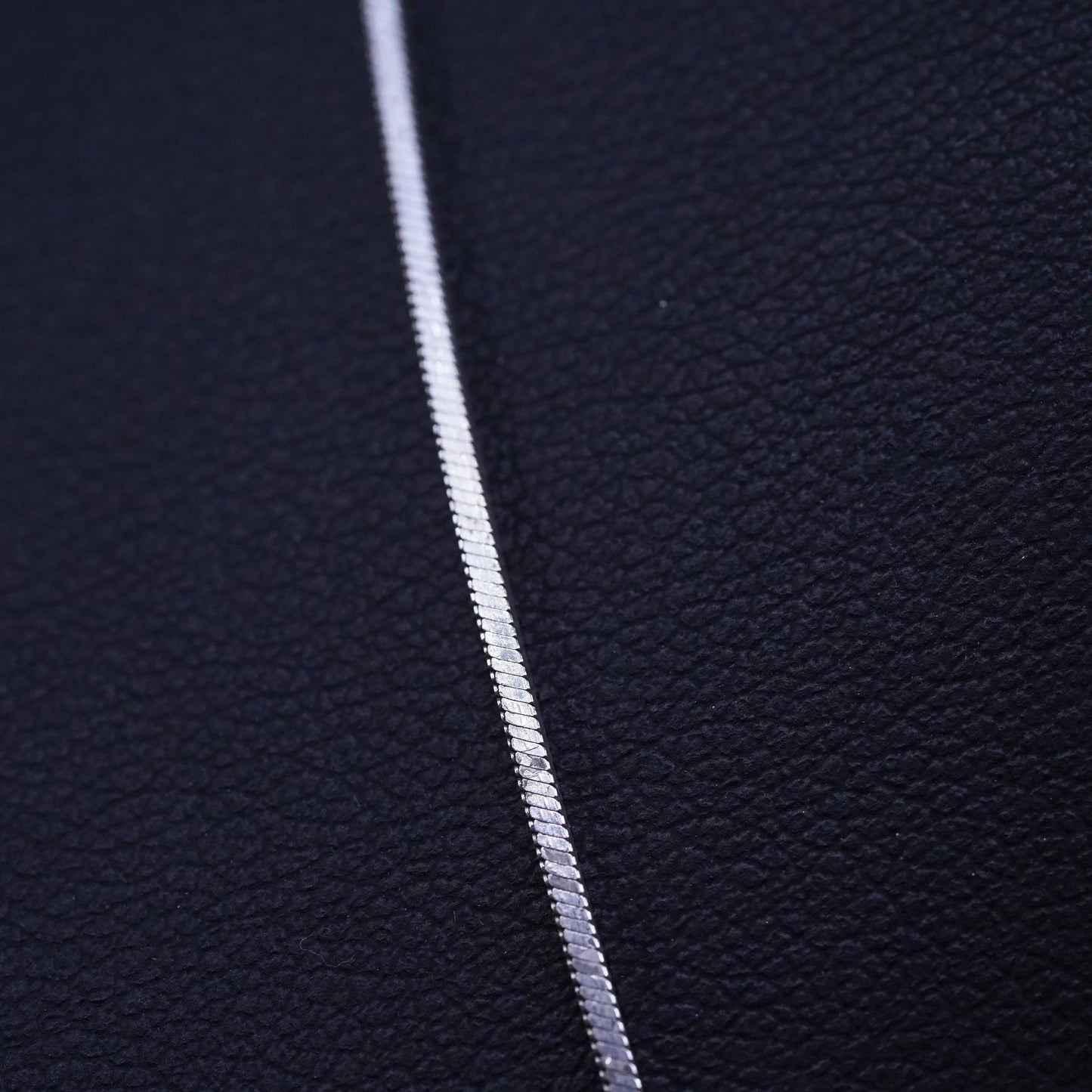 20” 1mm, vintage Italy Sterling 925 silver square snake chain necklace