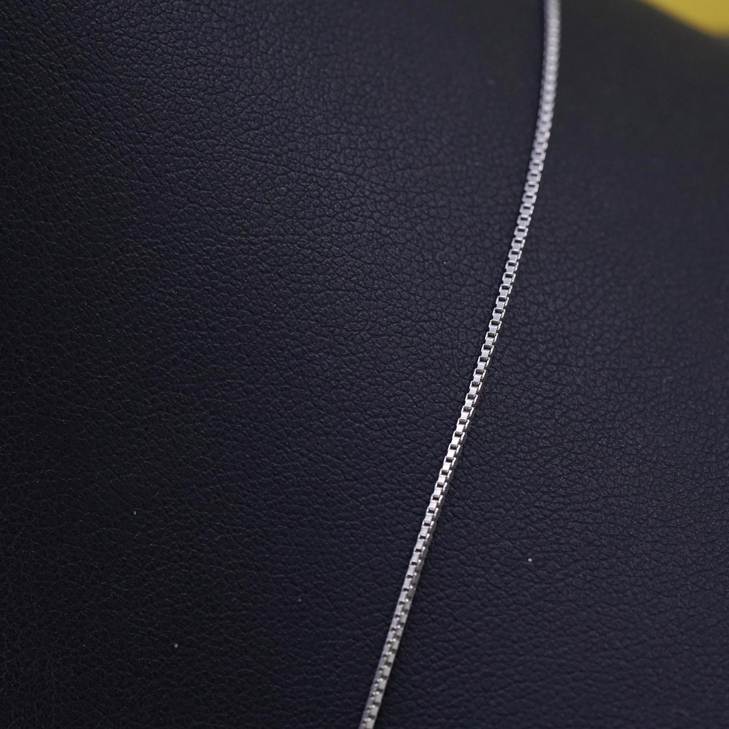 24", 1mm, vintage Italian Sterling silver box chain, Italy 925 necklace