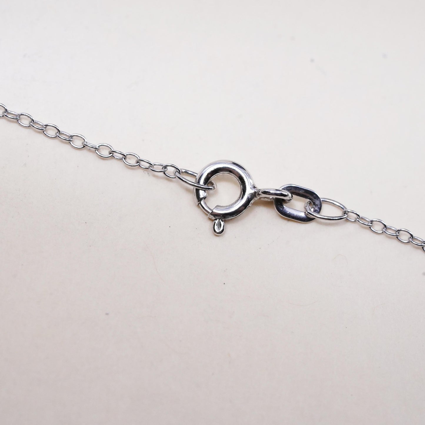 18", Southwestern Sterling silver necklace, 925 circle turquoise round pendant