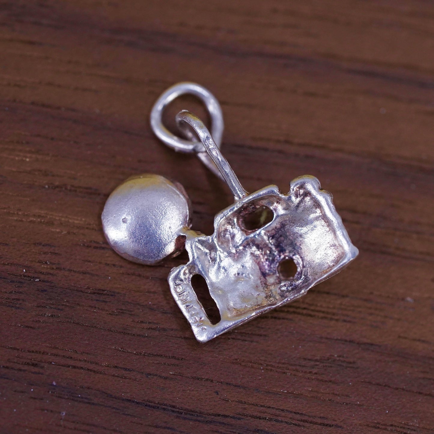 Vintage Sterling silver handmade pendant, 925 camera charm