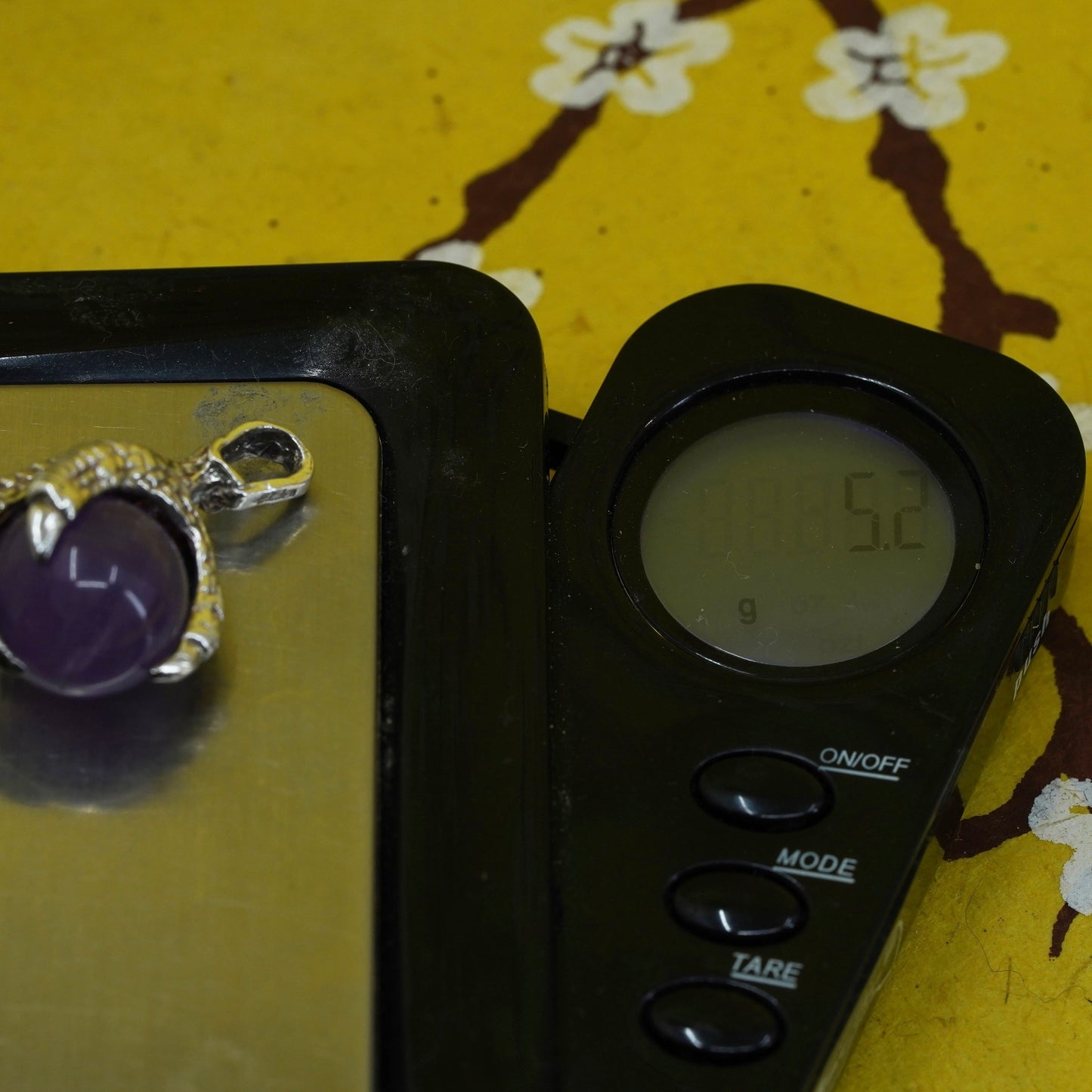 Sterling silver handmade pendant, solid 925 dragon claw pendant with amethyst