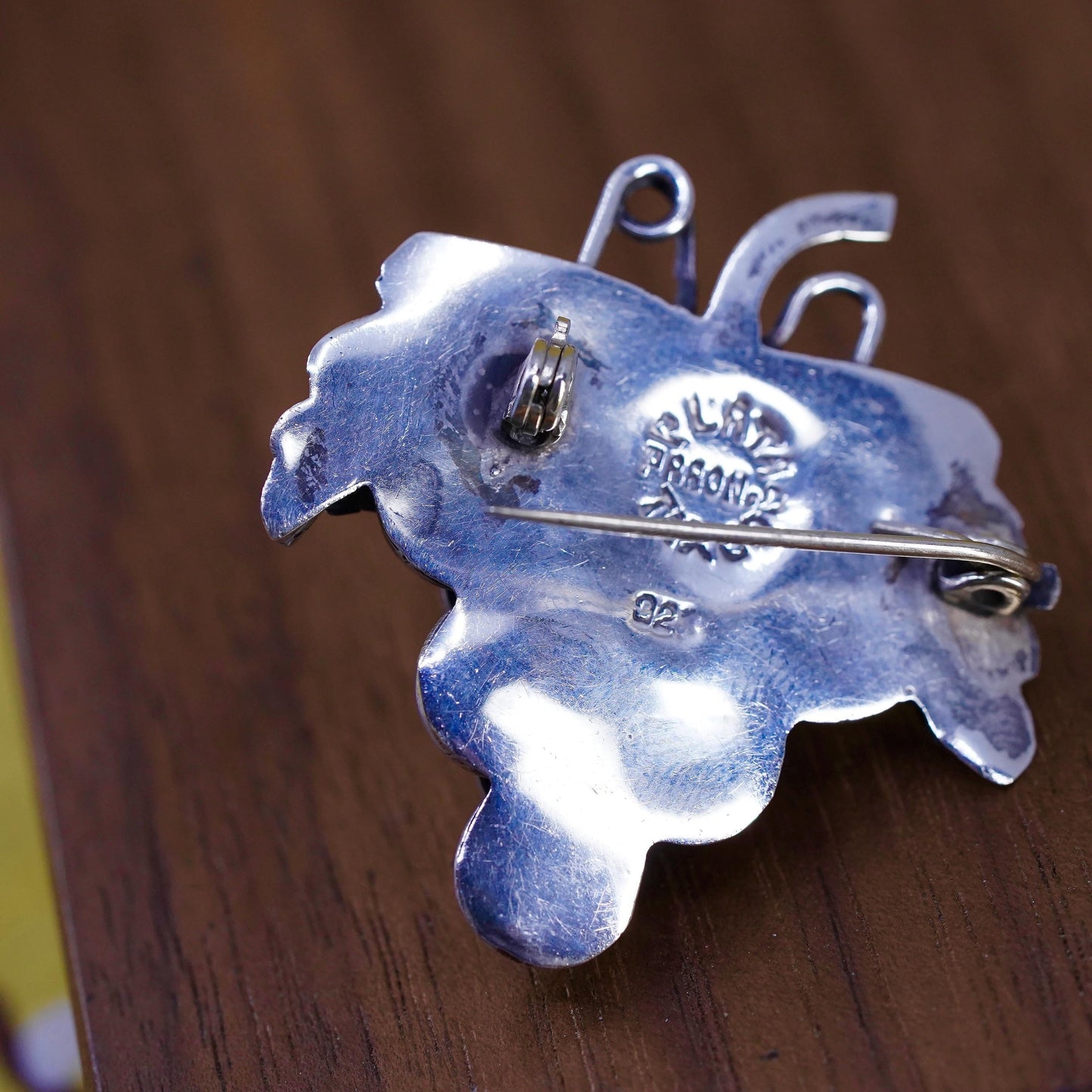 Vintage Taxco Mexican handmade sterling 925 silver grapes brooch