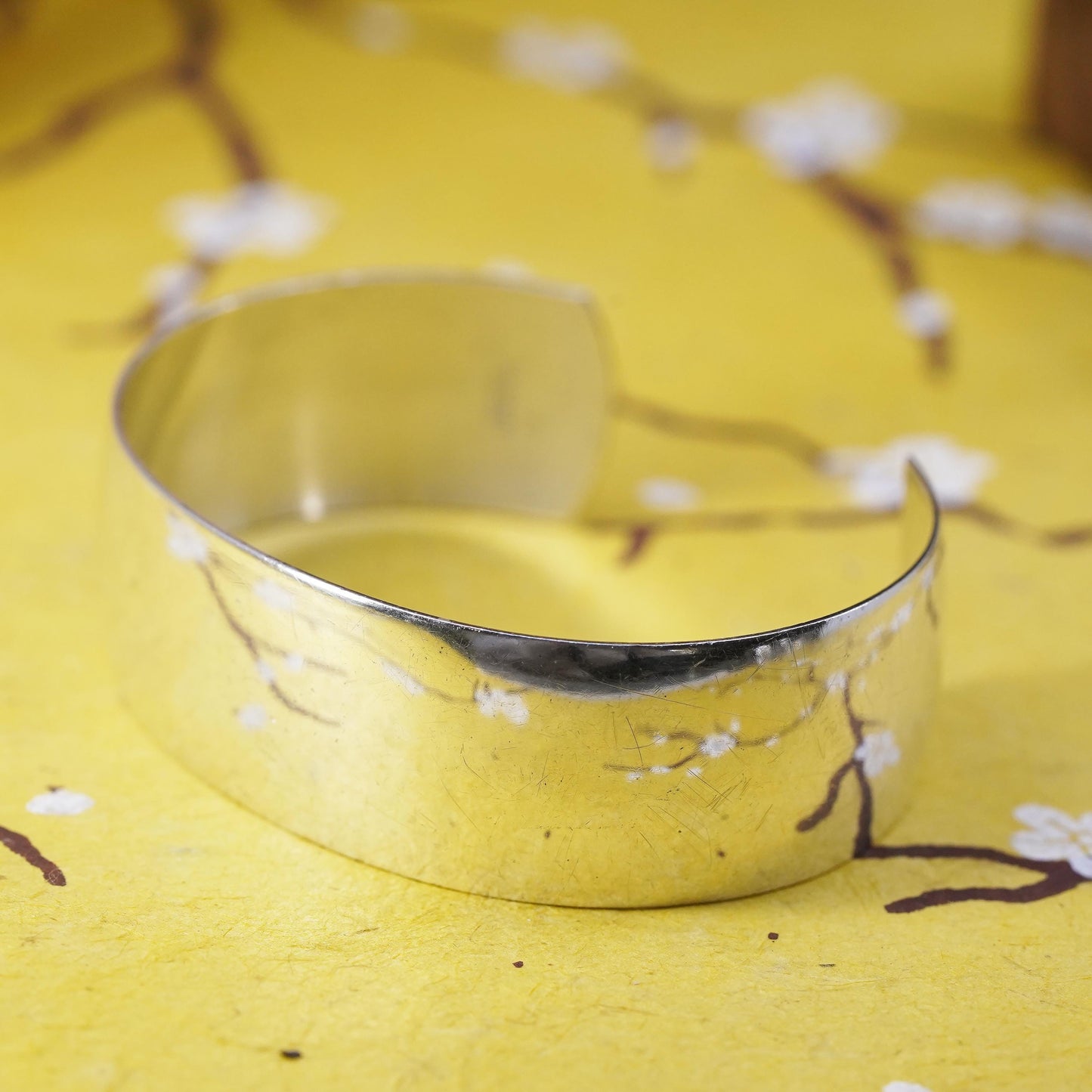 6.5", Vintage Danecraft Sterling silver handmade bracelet, 925 wide cuff