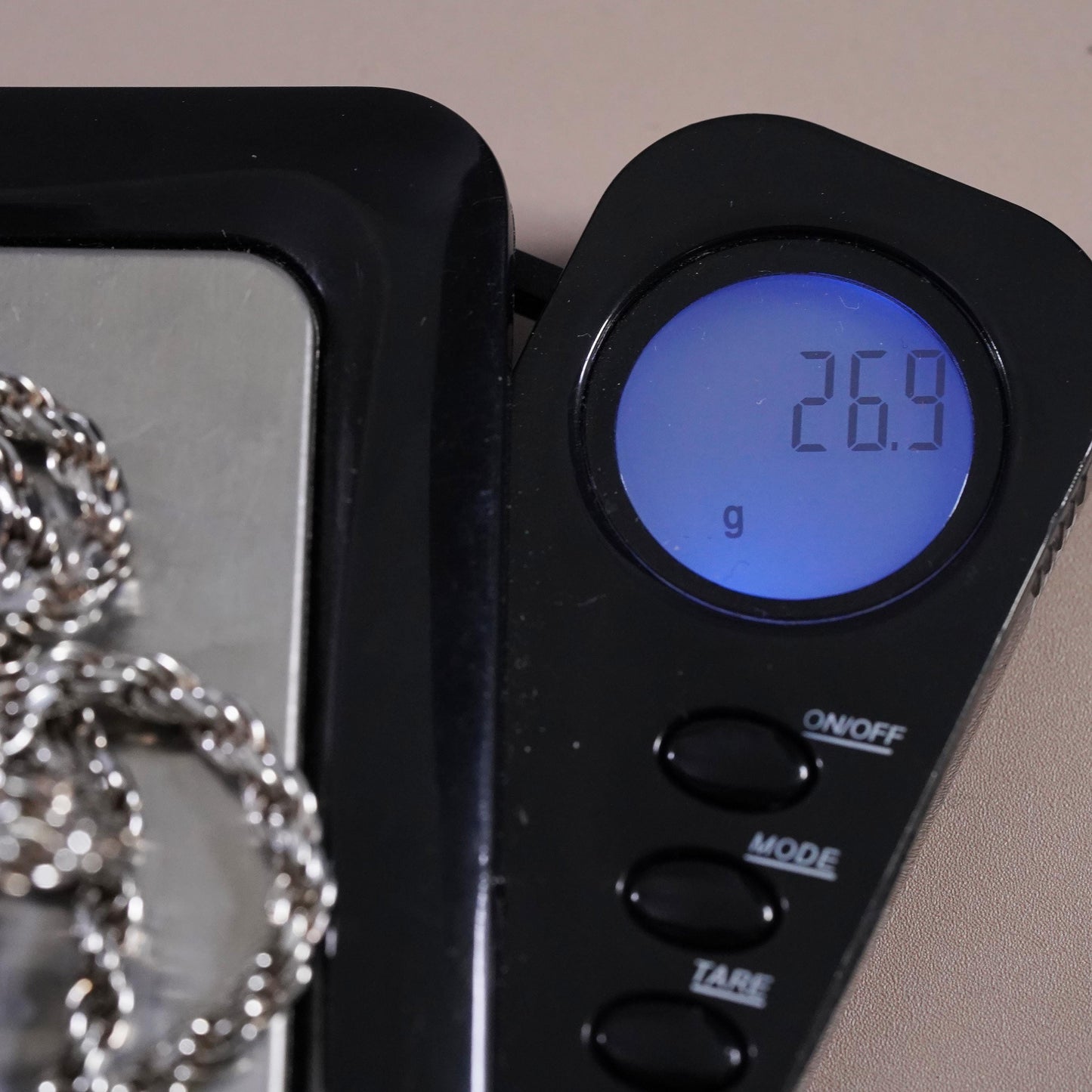 30", 3mm, vintage Sterling silver handmade necklace, 925 diamond cut rope chain