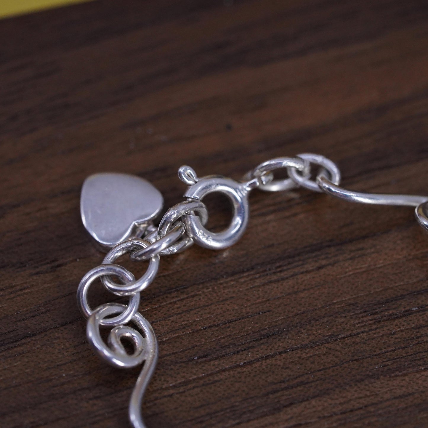 9.25” 925 Sterling Silver Scroll Bracelet, Nouveau Swirl Wirework 925 Anklet