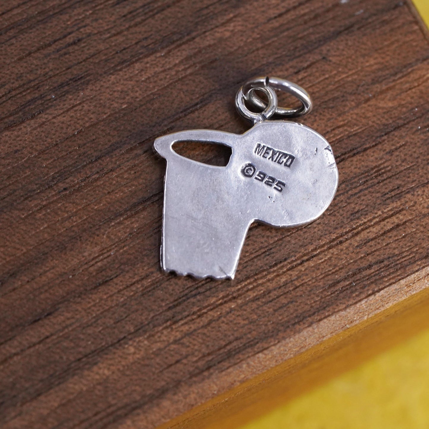 Vintage Sterling silver handmade sport charm, 925 basketball charm pendant