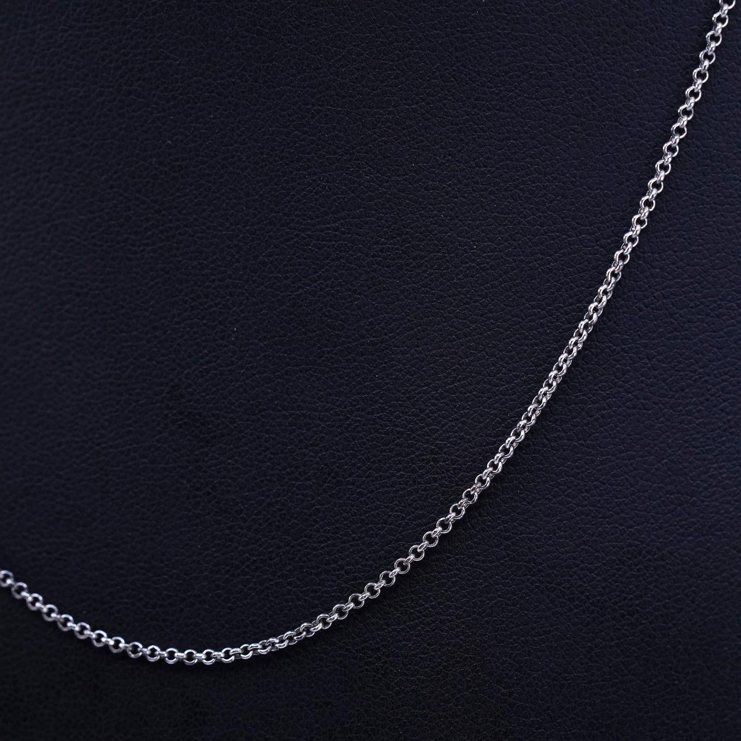 18” 1.2mm, vintage Sterling 925 silver circle chain necklace