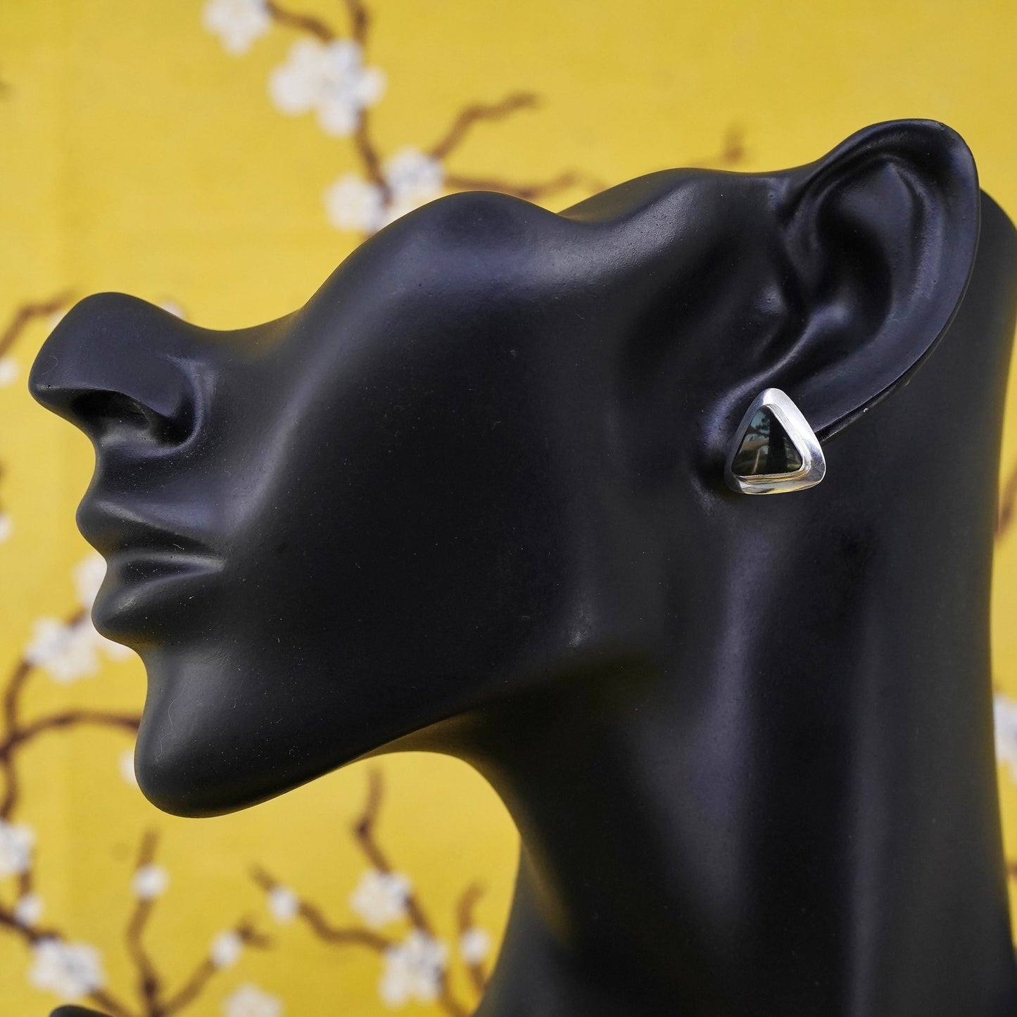 Jewelry Marked Cid (clyde Duneier) sterling 925 Silver onyx studs earrings