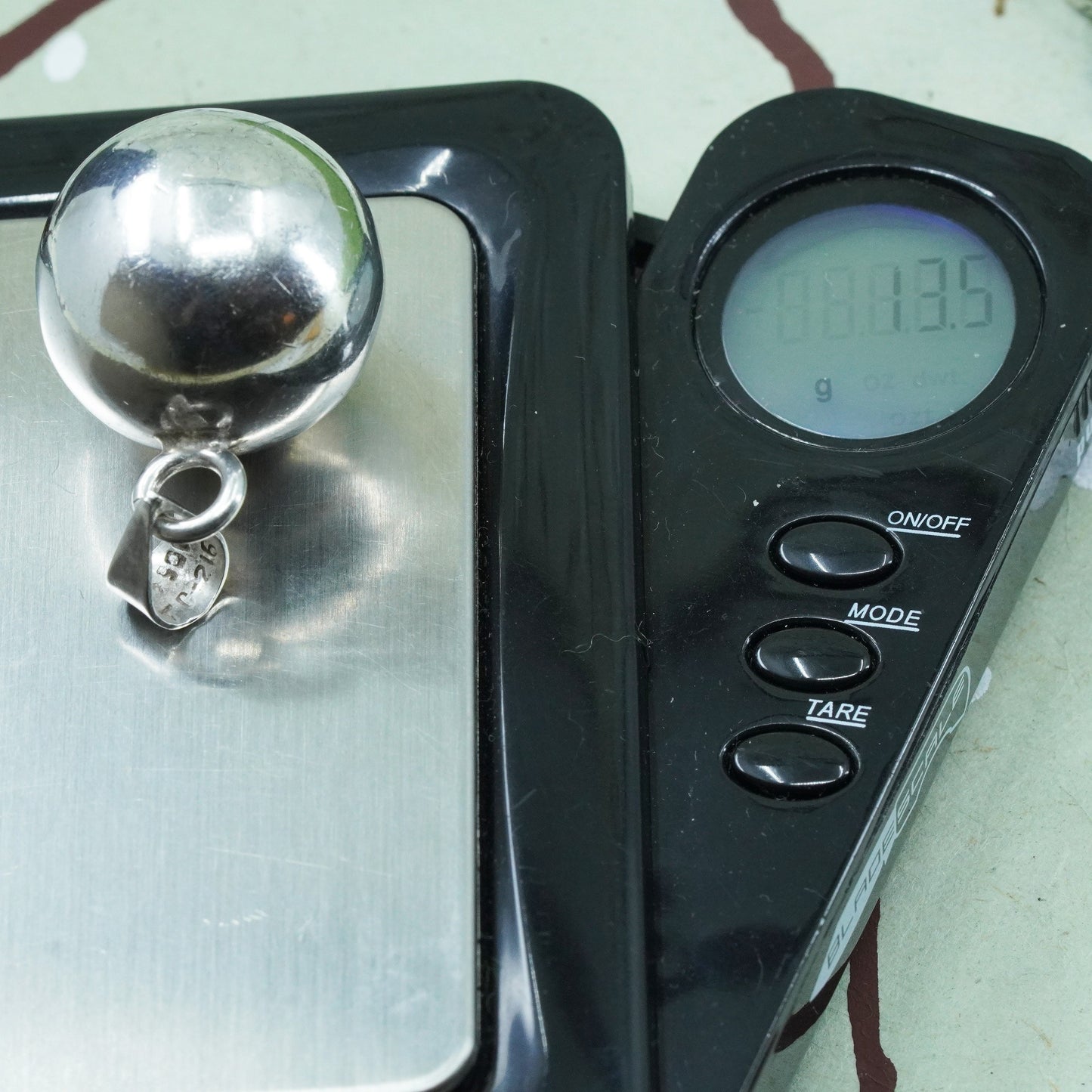 0.75” Sterling silver high polished chime harmony ball, 925 bell heart charm