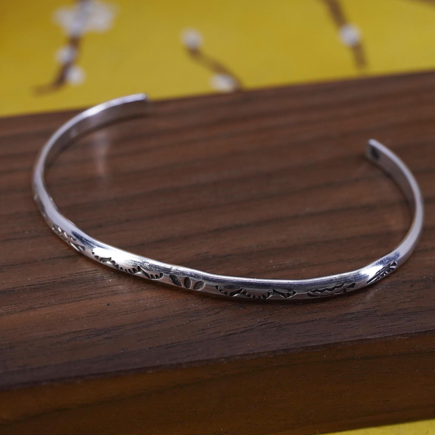 7", Vintage Arnold Maloney Sterling silver bracelet, southwestern 925 cuff