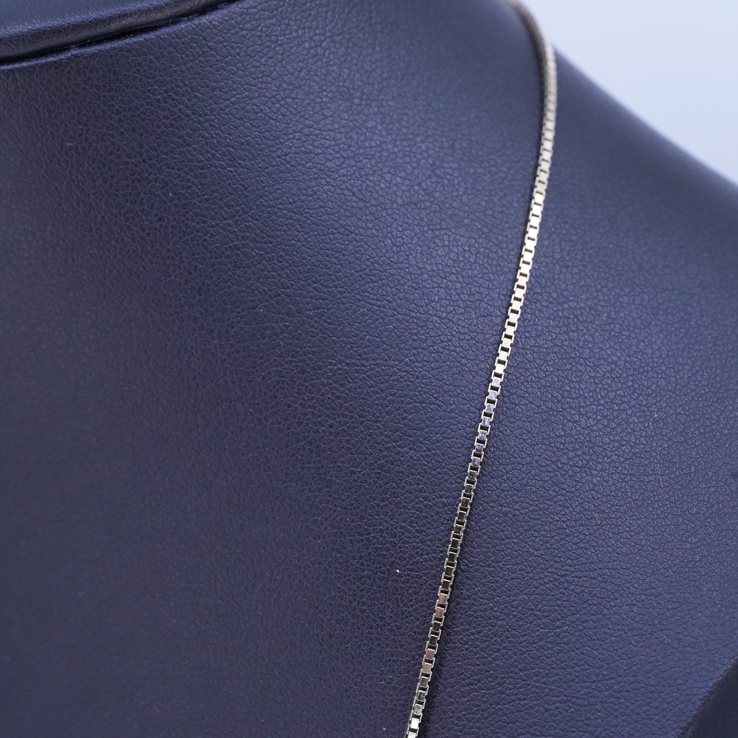 30" 1.6mm, vintage Italian gold plated Sterling 925 silver box chain necklace