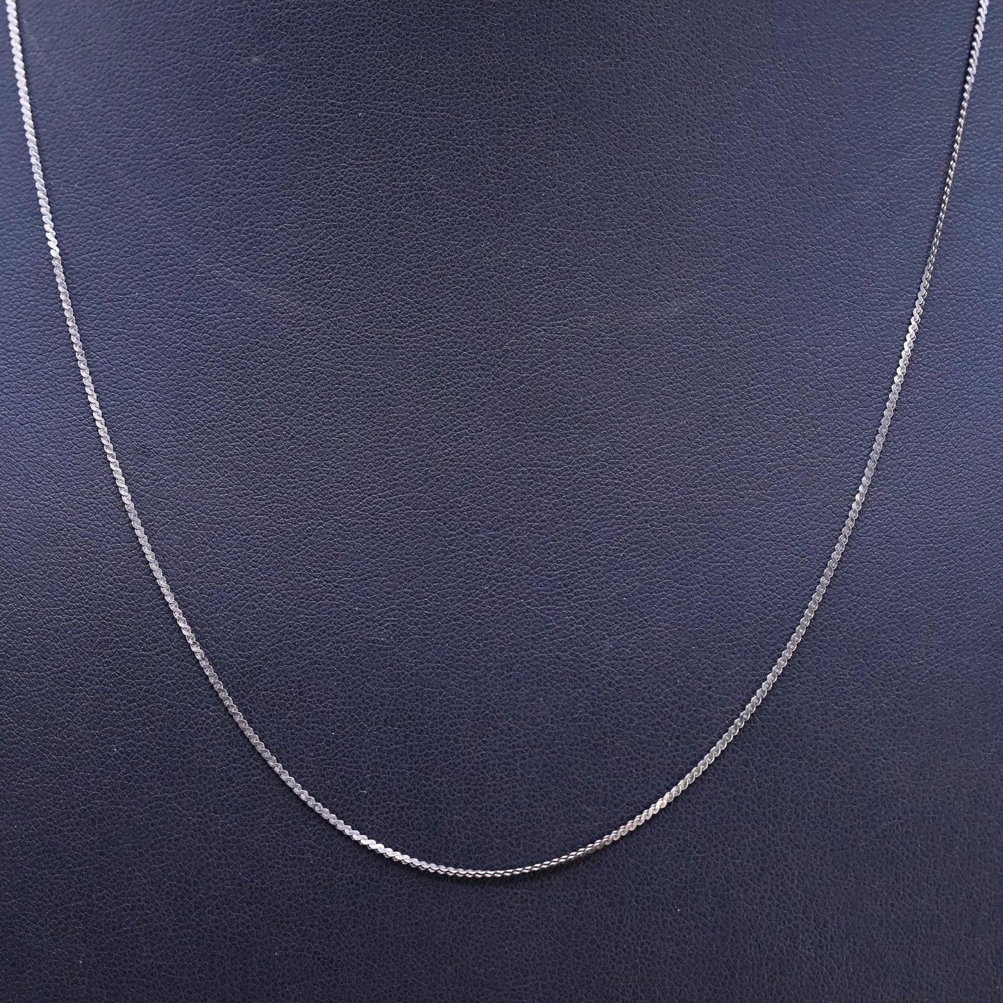 20", 1mm, vintage Sterling silver handmade necklace, 925 s link chain
