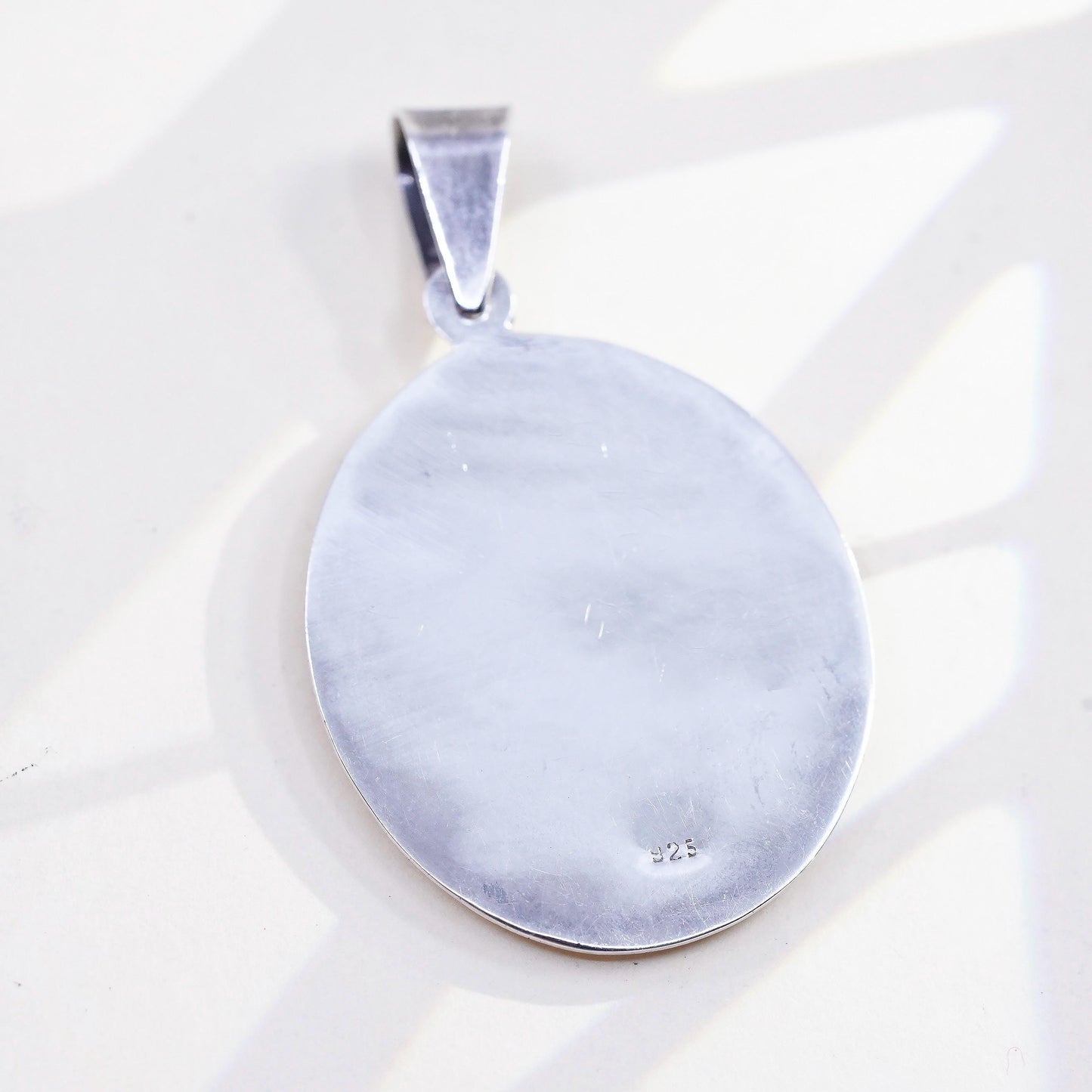 Vintage handmade sterling silver puffy paw print, 925 charm pendant