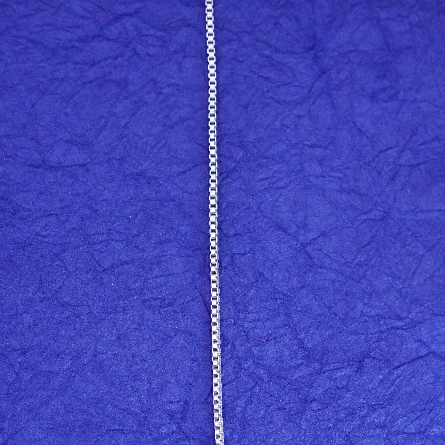 24”, 1mm, vintage Sterling silver handmade necklace, 925 box chain