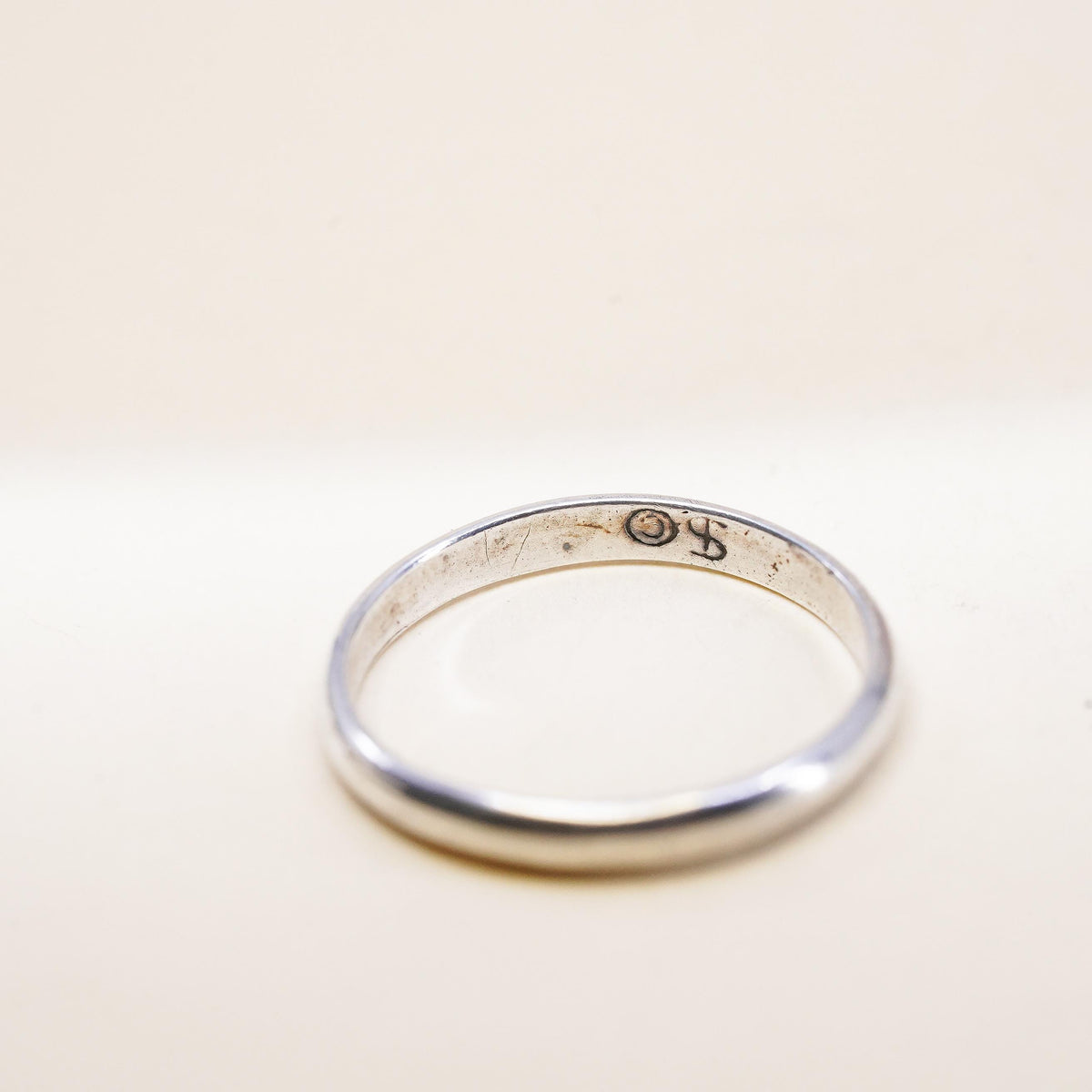 Size 6.25, VTG southwestern Shube sterling silver ring, 925 thin stackable band