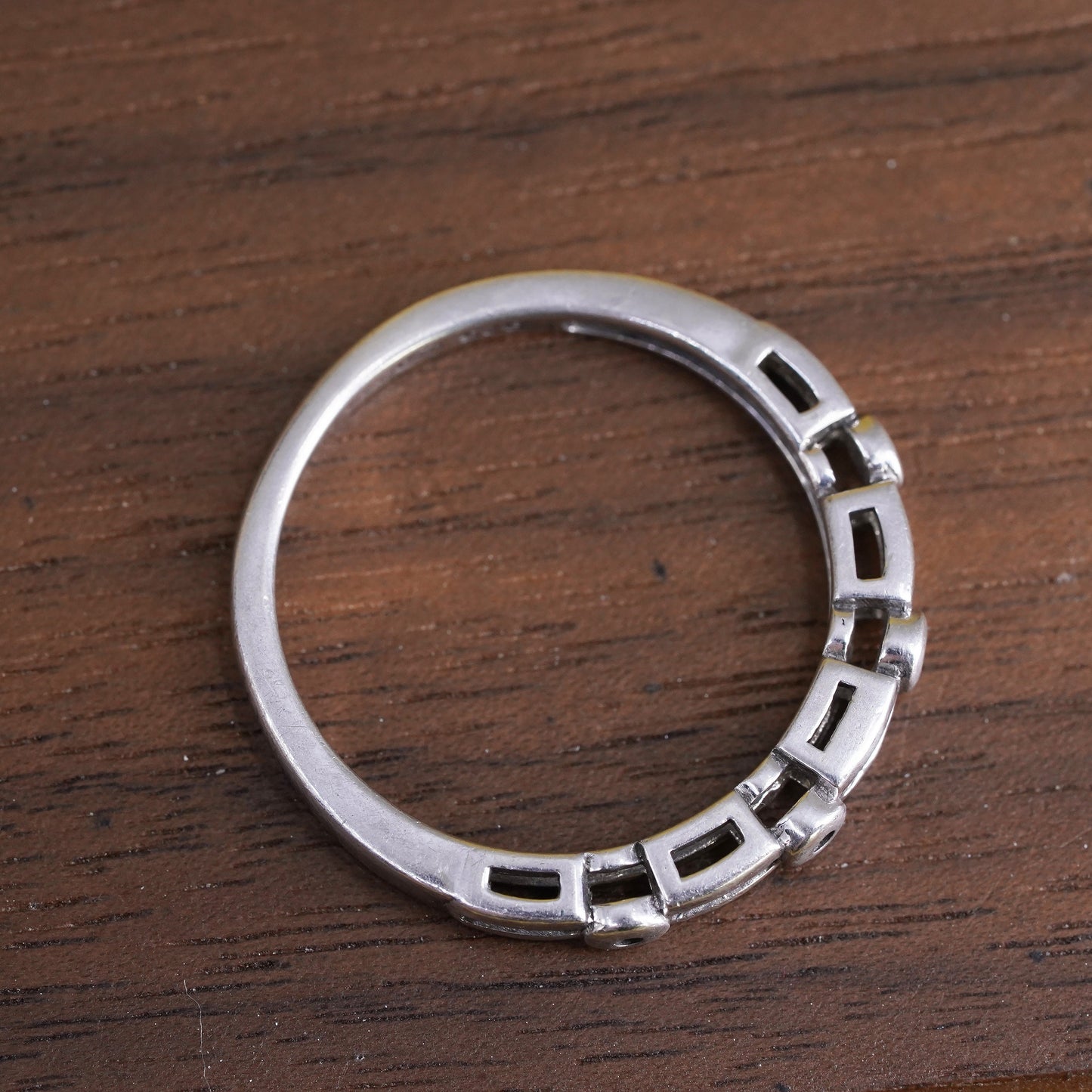 Size 7.25, vintage Sterling silver handmade ring, 925 filigree band